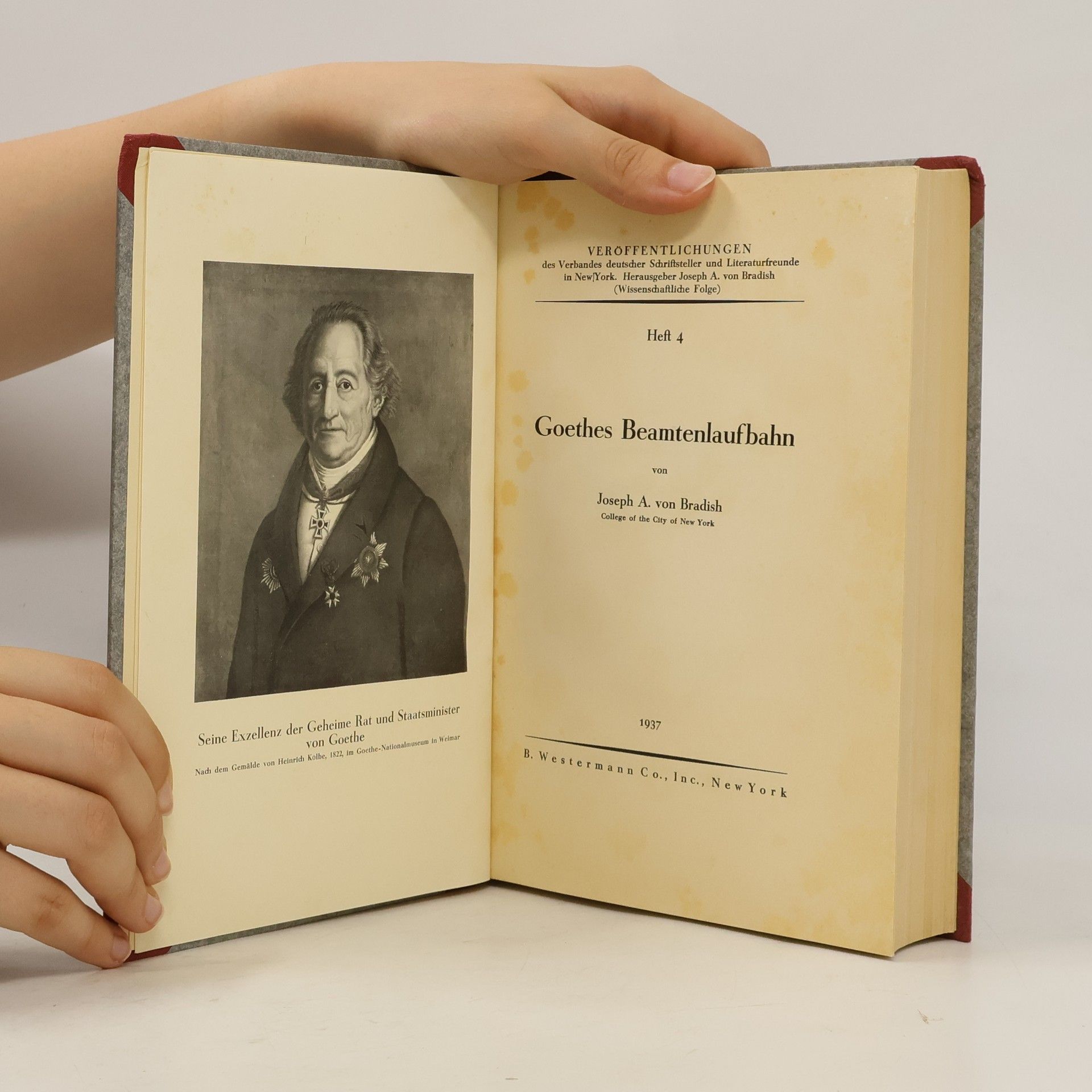Joseph Arno von Bradish Goethes Beamtenlaufbahn