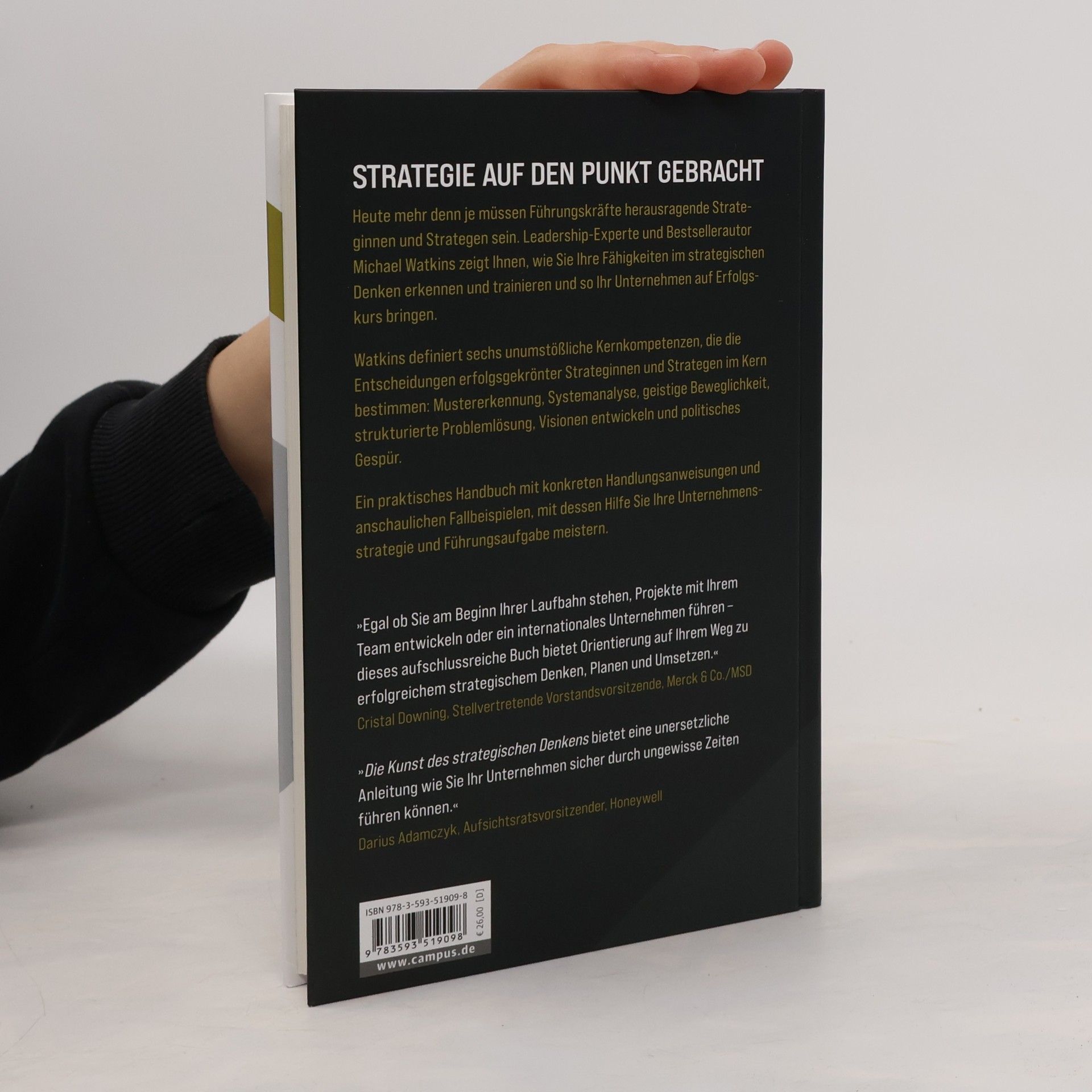 Michael D. Watkins Die Kunst des strategischen Denkens