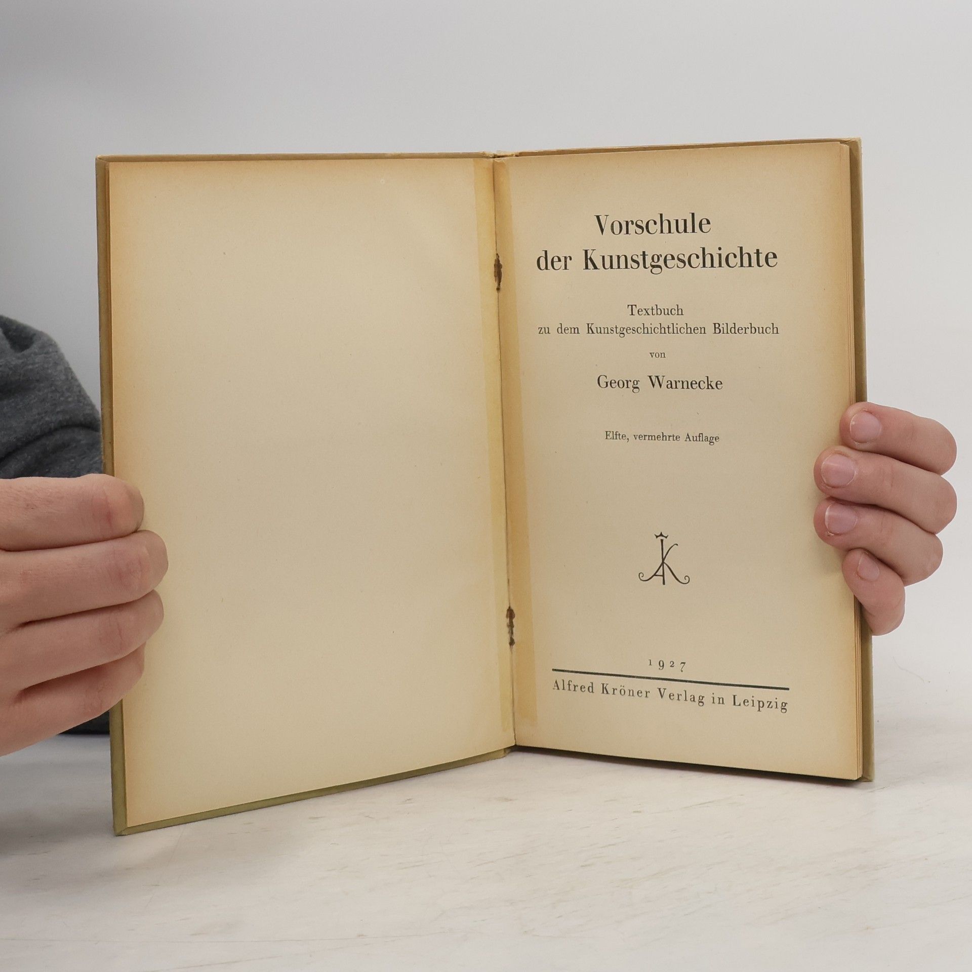 Georg Warnecke Vorschule der Kunstgeschichte