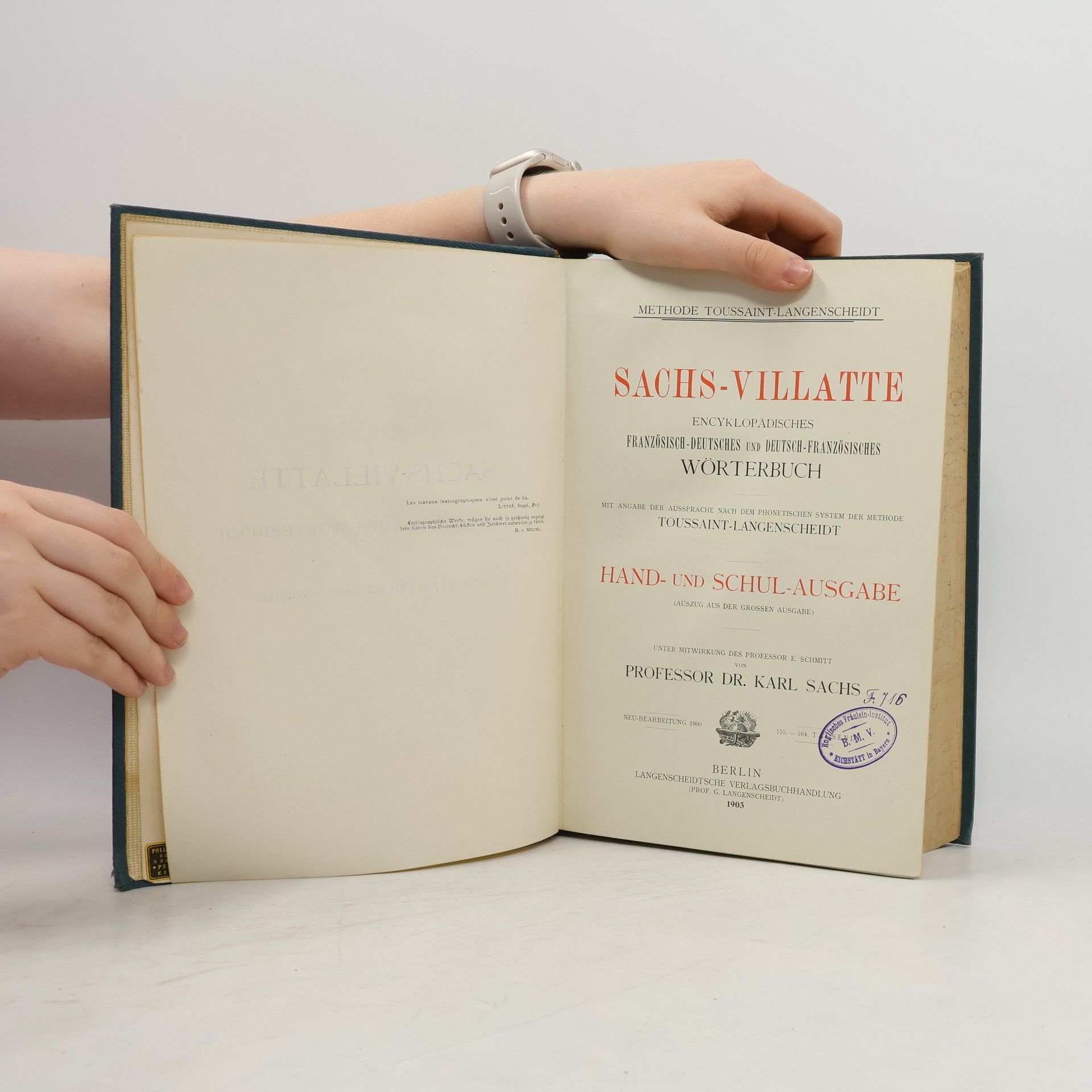Karl Sachs Sachs-Villatte Enzyklopädisches Französisch-Deutsches und Deutsch-Französisches Wörterbuch