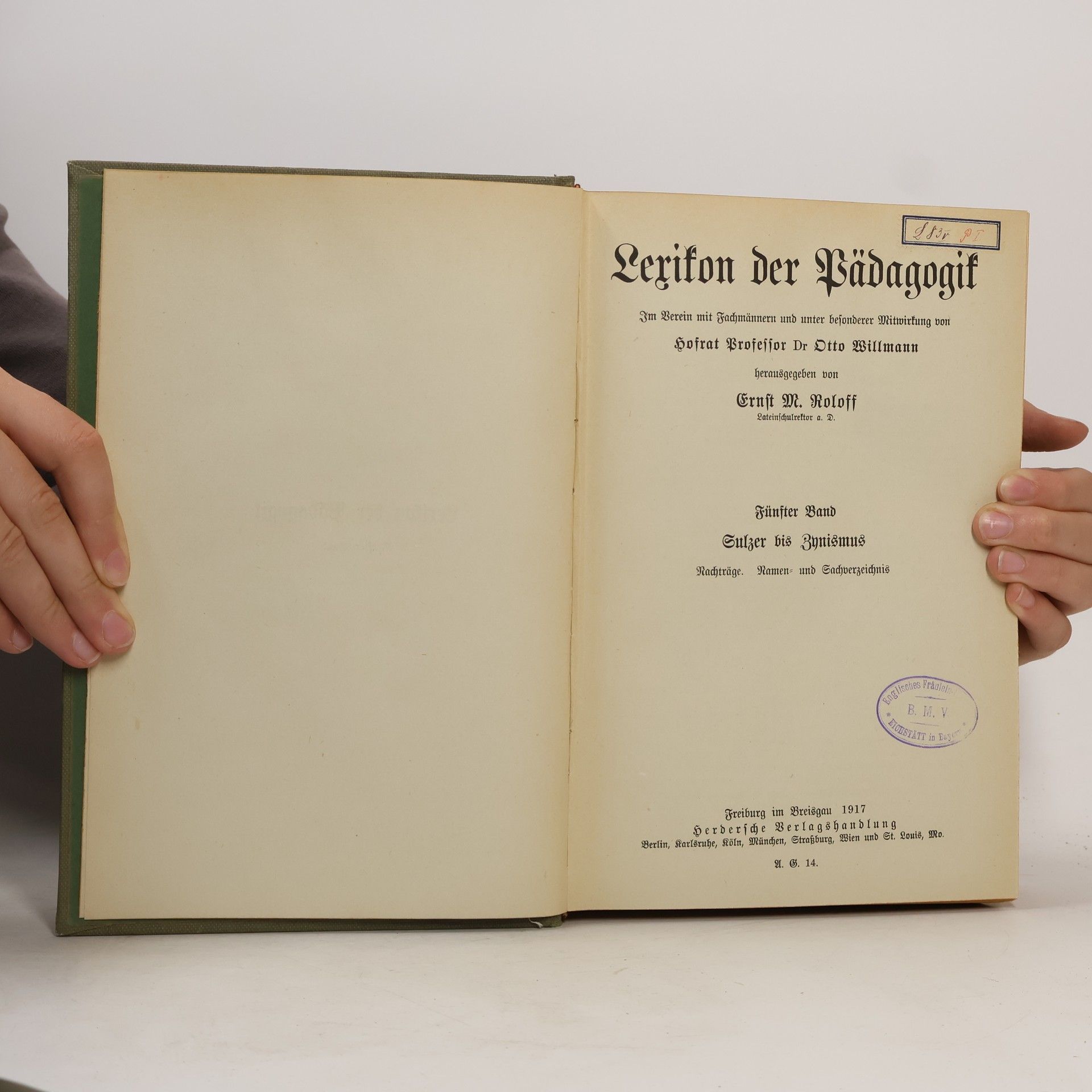 Ernst M. Roloff Lexikon der Pädagogik. Fünfter Band