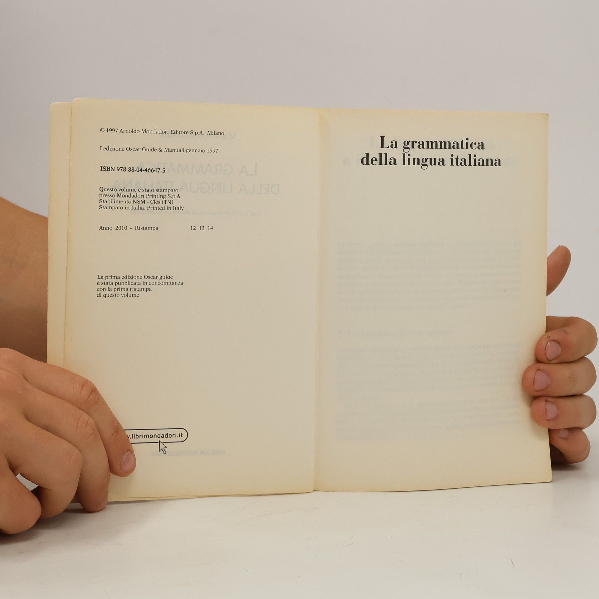 Marcello Sensini Oscar Guide: Grammatica della lingua italiana