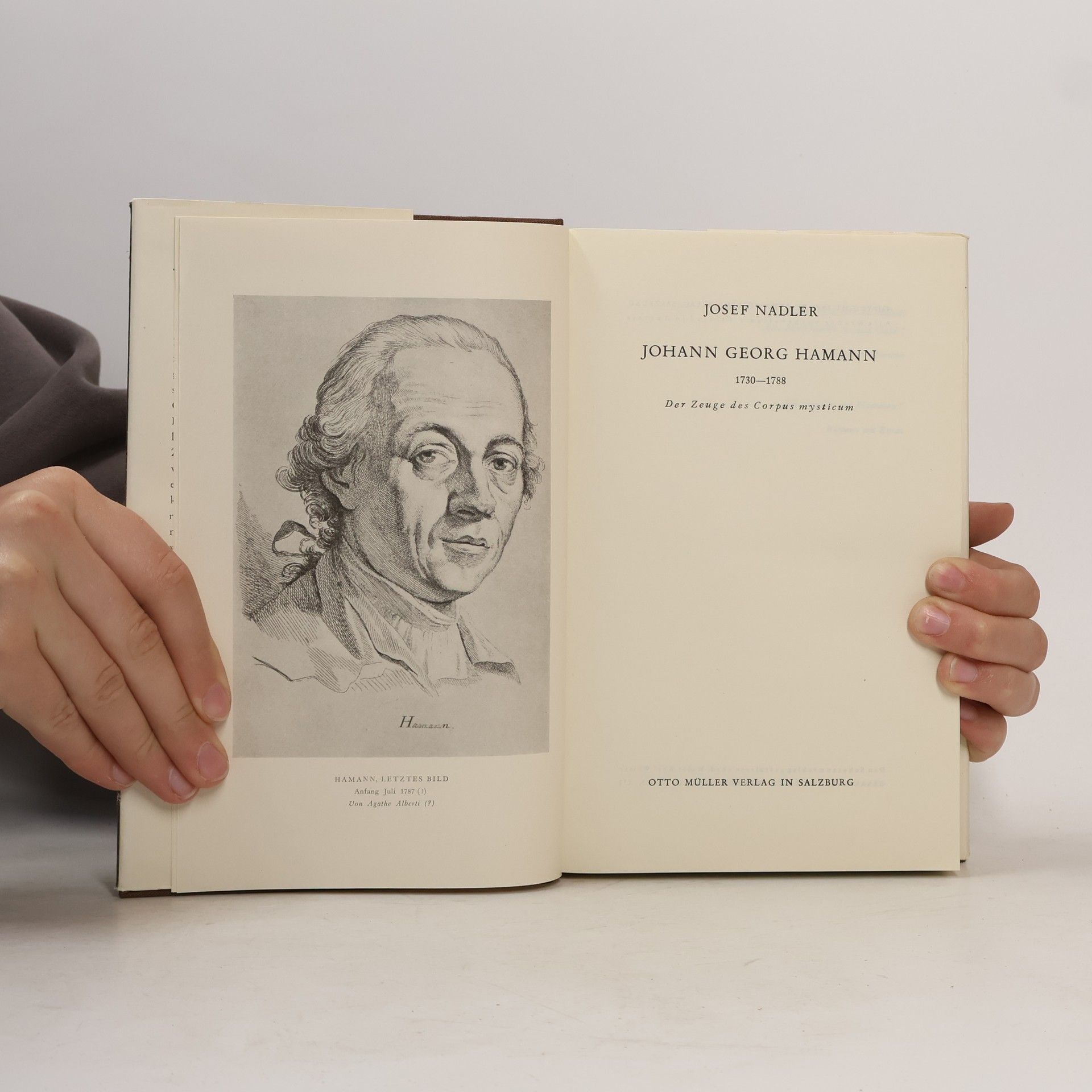Josef Nadler Johann Georg Hamann, 1730-1788