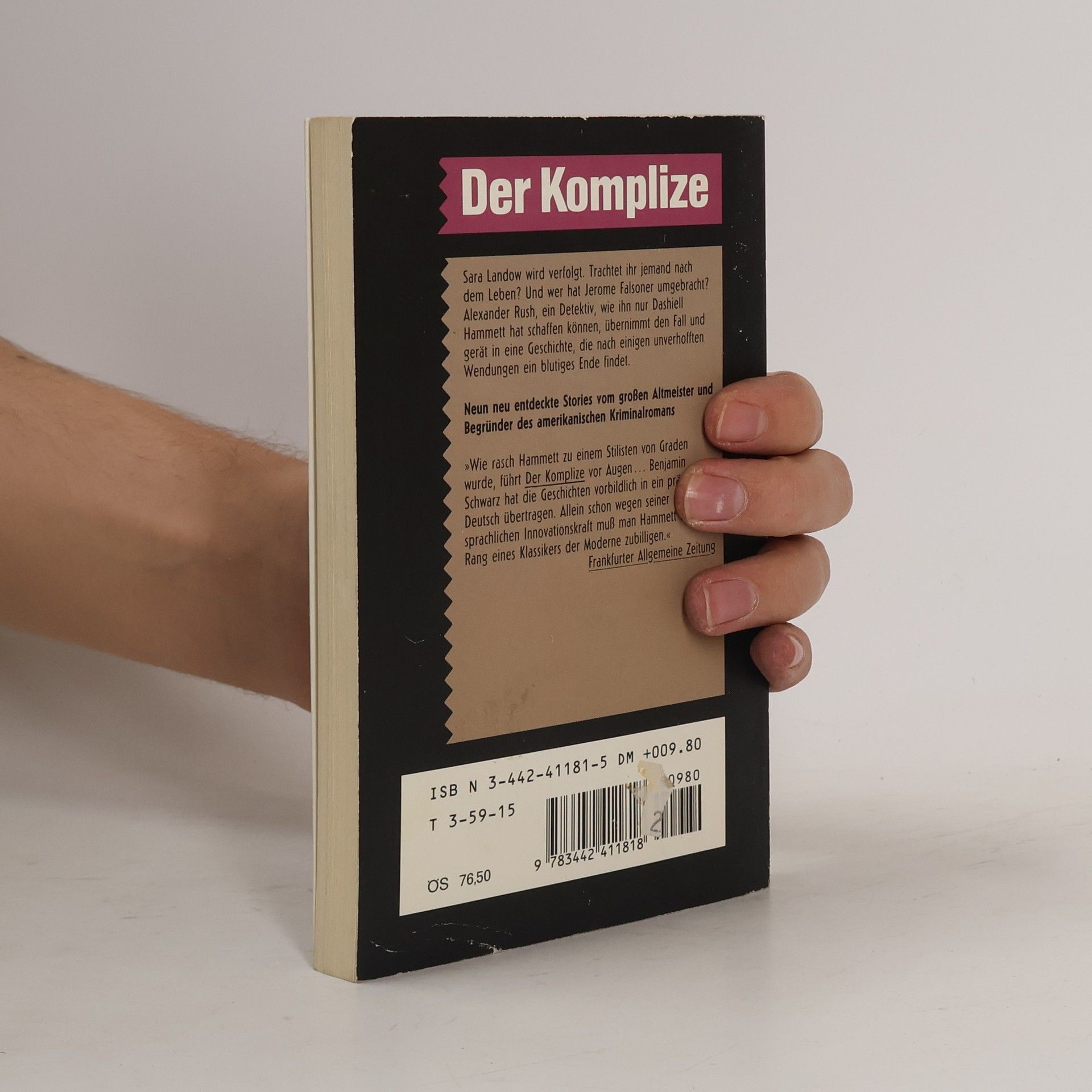 Dashiell Hammett Der Komplize. Neu entdeckte Stories
