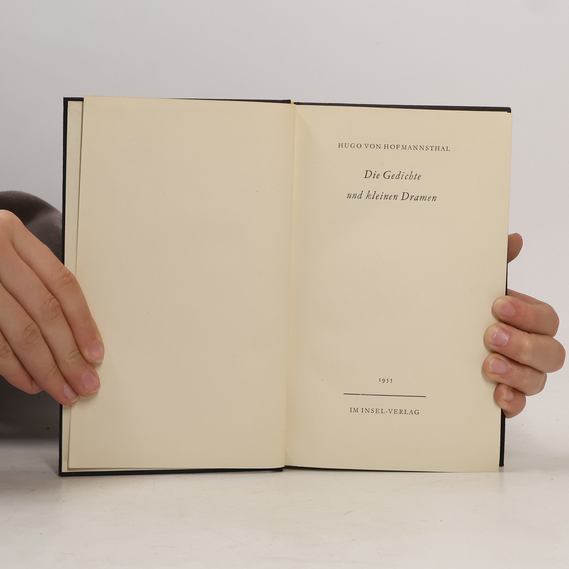 Hugo von Hofmannsthal Die Gedichte und kleinen Dramen
