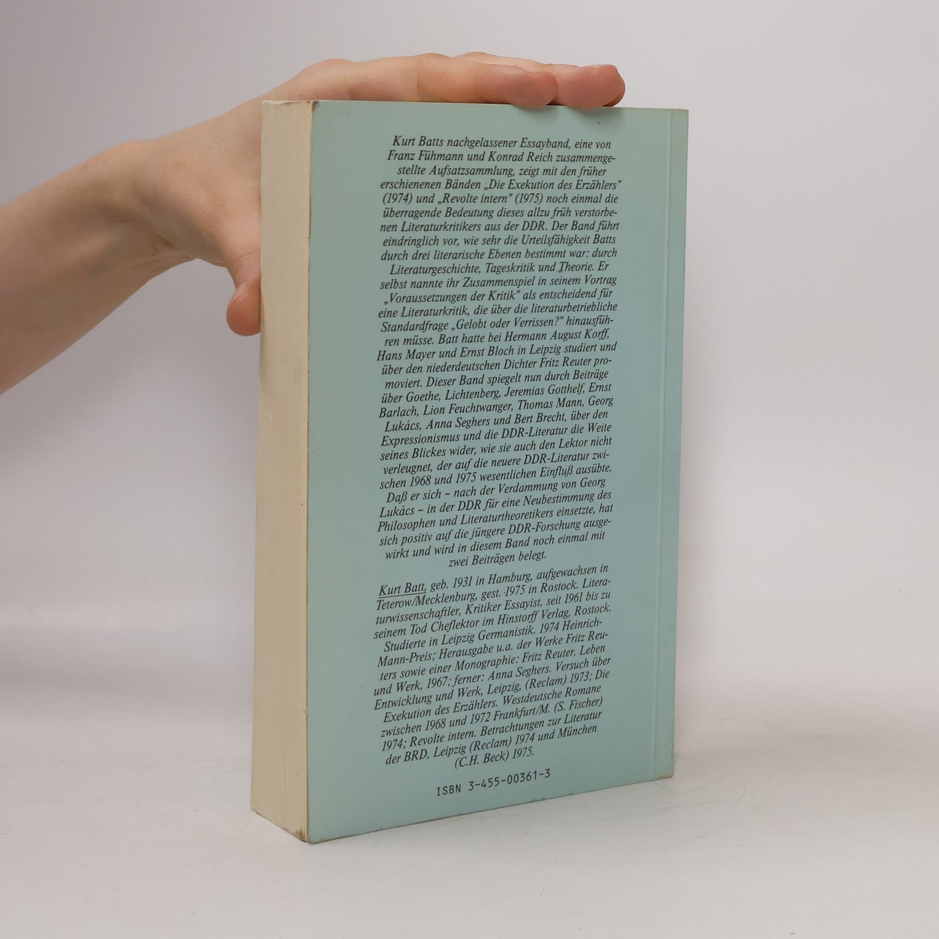 Kurt Batt Schriftsteller, Poetisches und wirkliches Blau