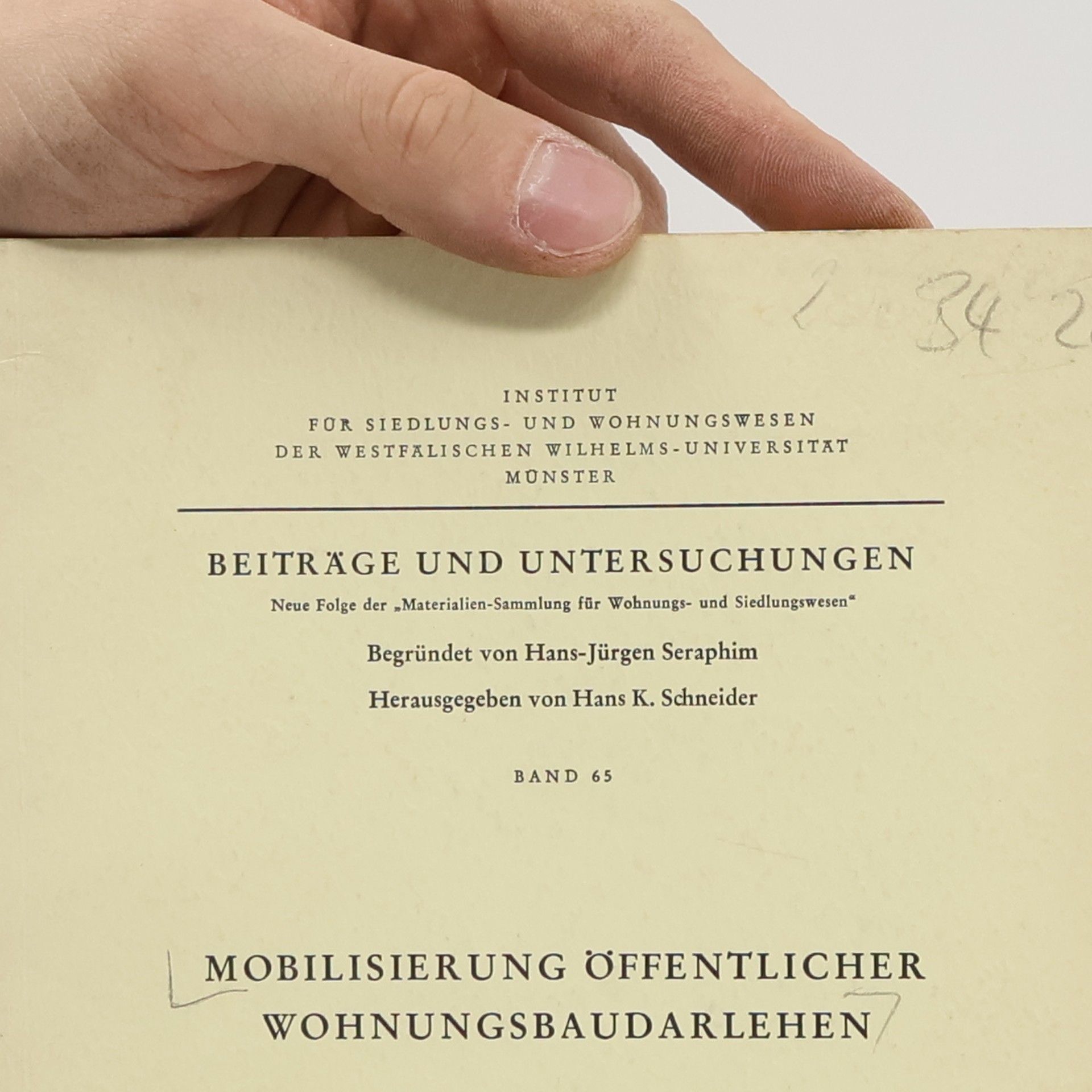 AA.VV. Mobilisierung öffentlicher Wohnungsbaudarlehen