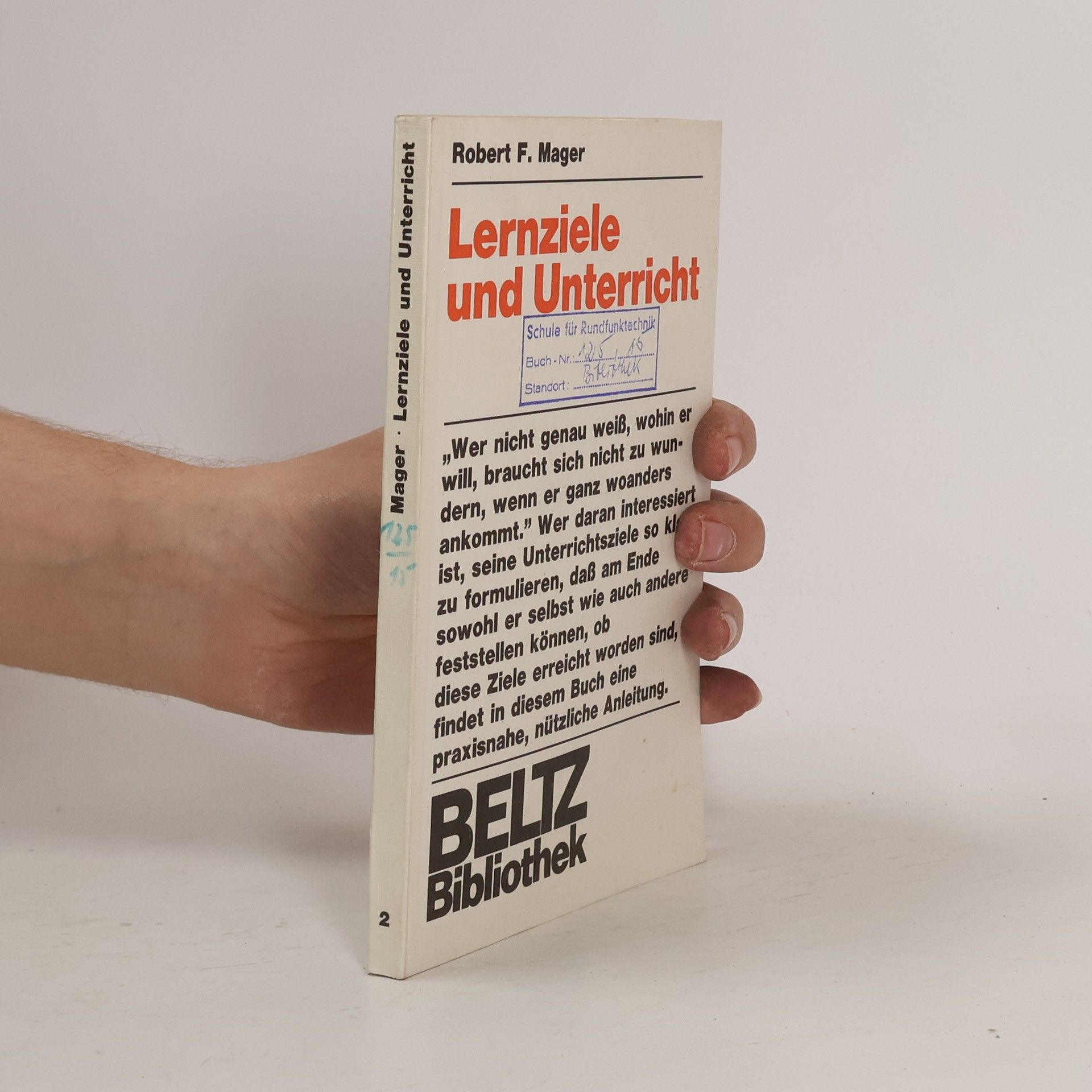 Robert F. Mager Lernziele und programmierter Unterricht