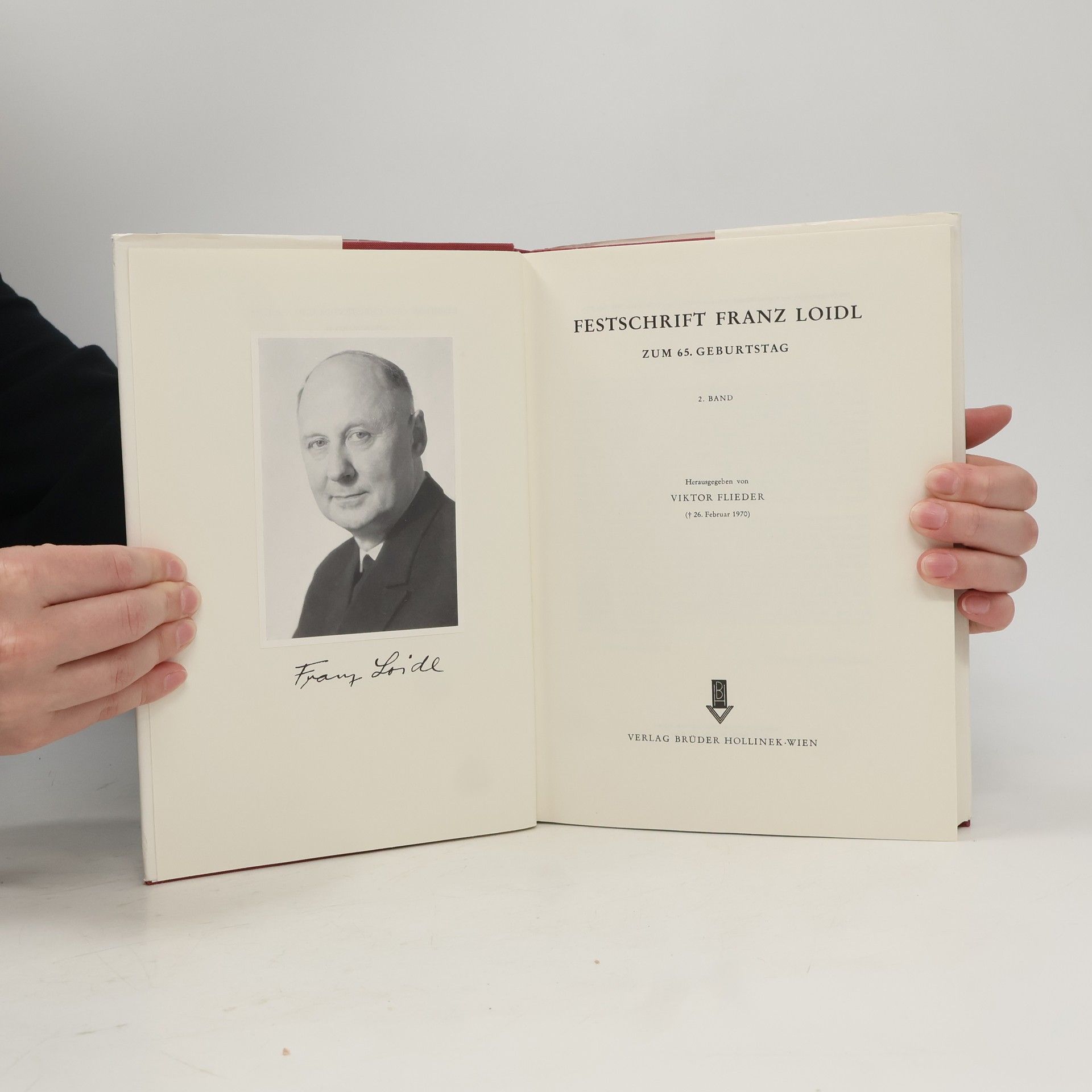 Kolektiv autorů Festschrift Franz Loidl