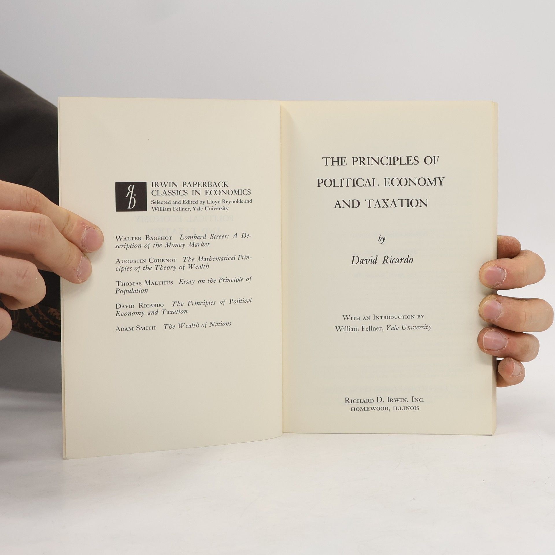 David Ricardo The Principles of Political Economy and Taxation