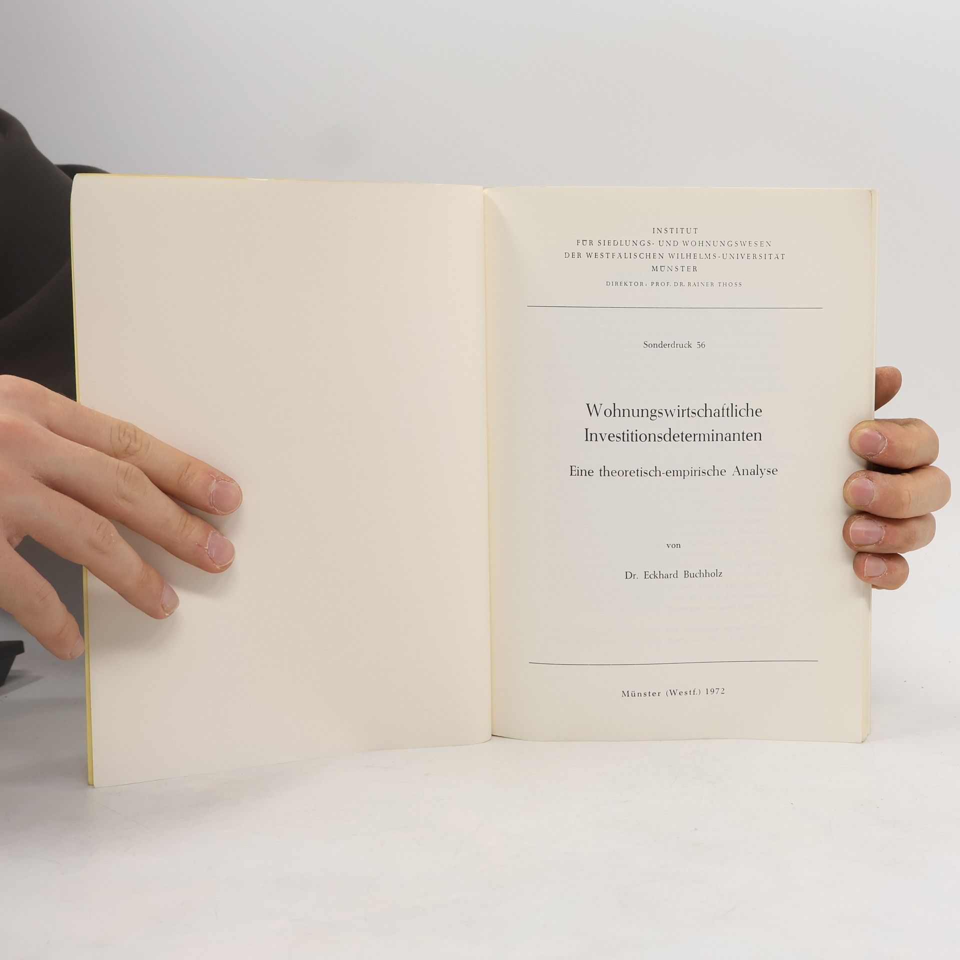 Eckhard Buchholz Wohnungswirtschaftliche Investitionsdeterminanten