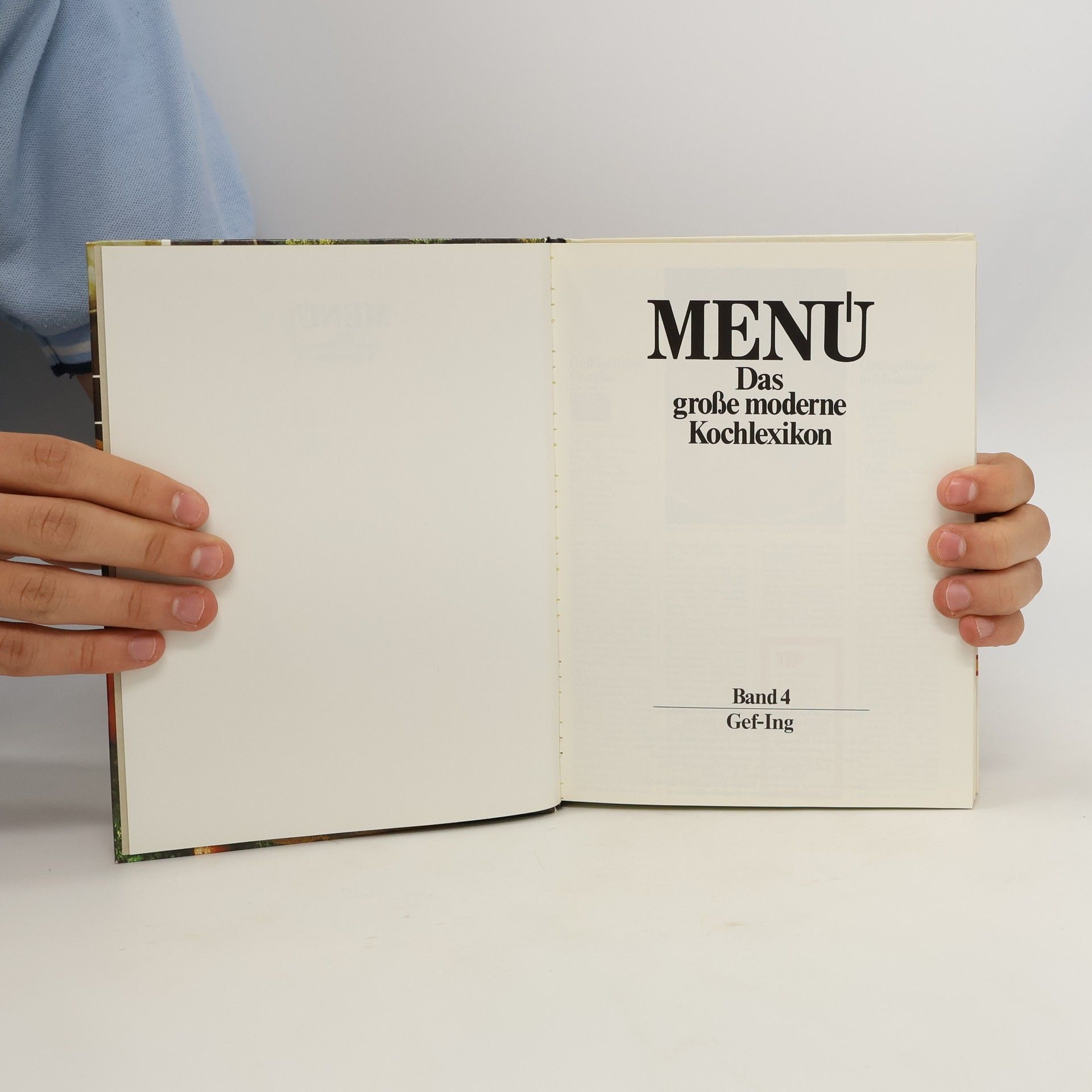 Various authors Menu. Das große moderne Kochlexikon 4. Gef-Ing
