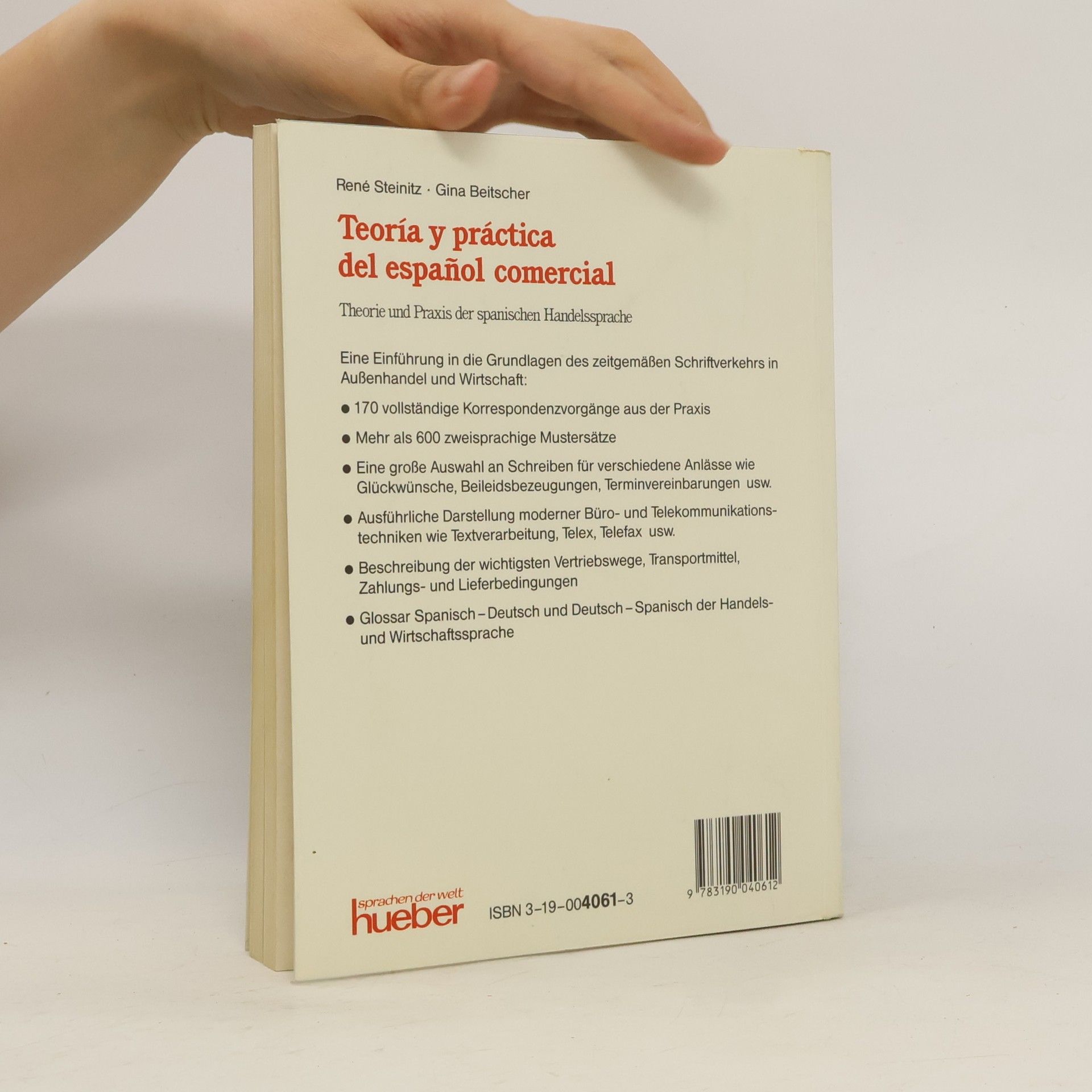 René Steinitz Teoría y práctica del español comercial. Theorie und Praxis der spanischen Handelssprache