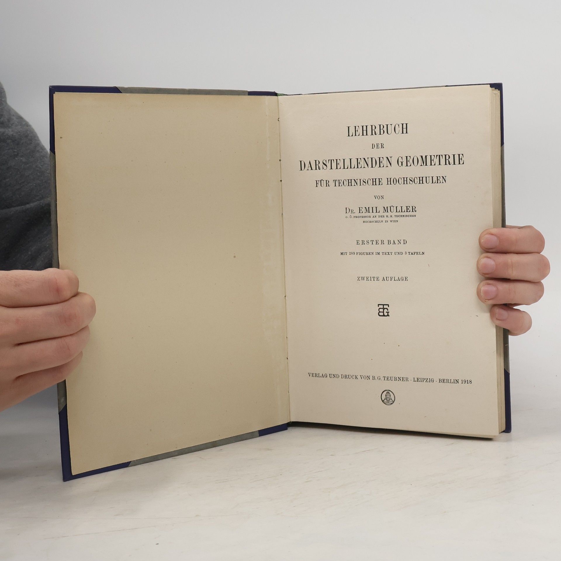 Emil Müller Lehrbuch der darstellenden Geometrie