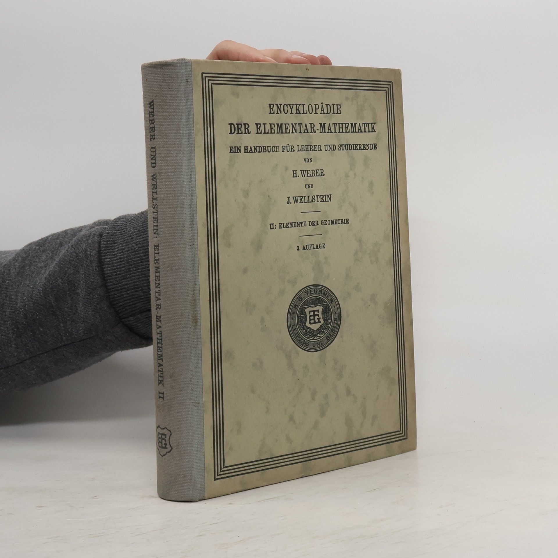 Walther Jacobsthal Encyklopädie der Elementar-Mathematik