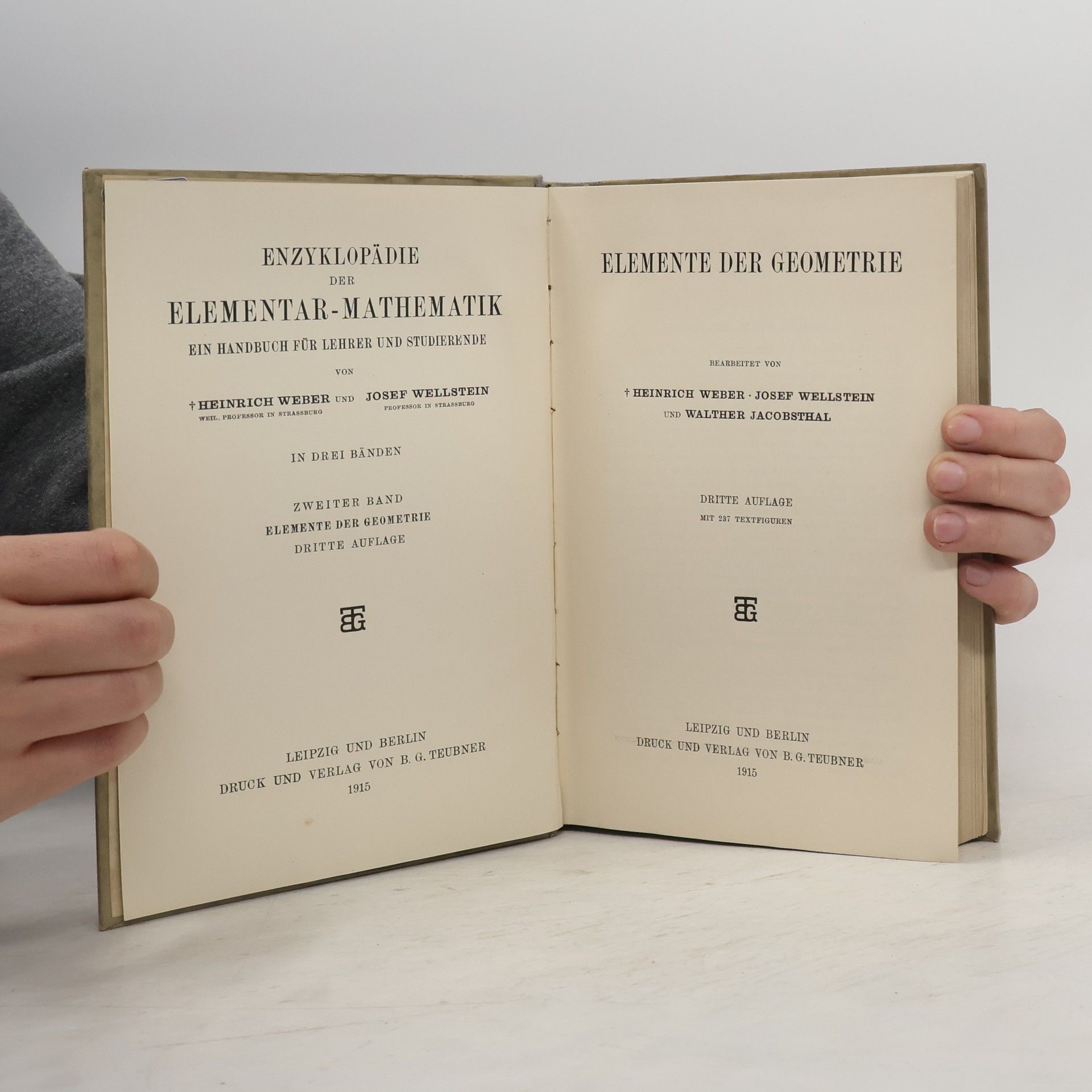 Heinrich Weber Encyklopädie der Elementar-Mathematik