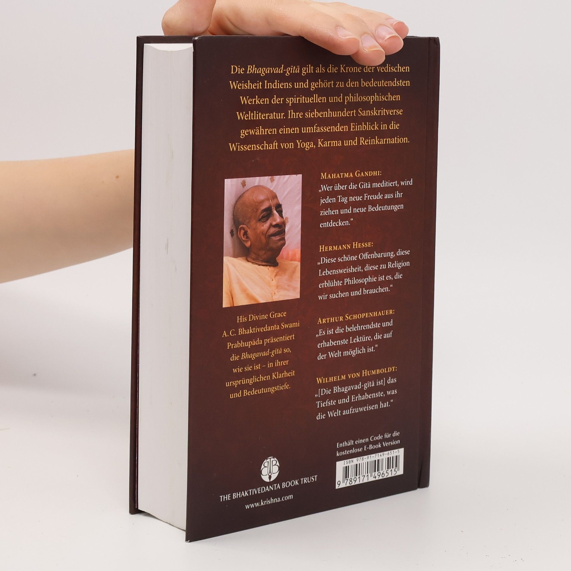 Šrí Šrímad A. Č. Bhaktivédanta Swami Prabhupáda Bhagavad-gítá. Wie sie ist