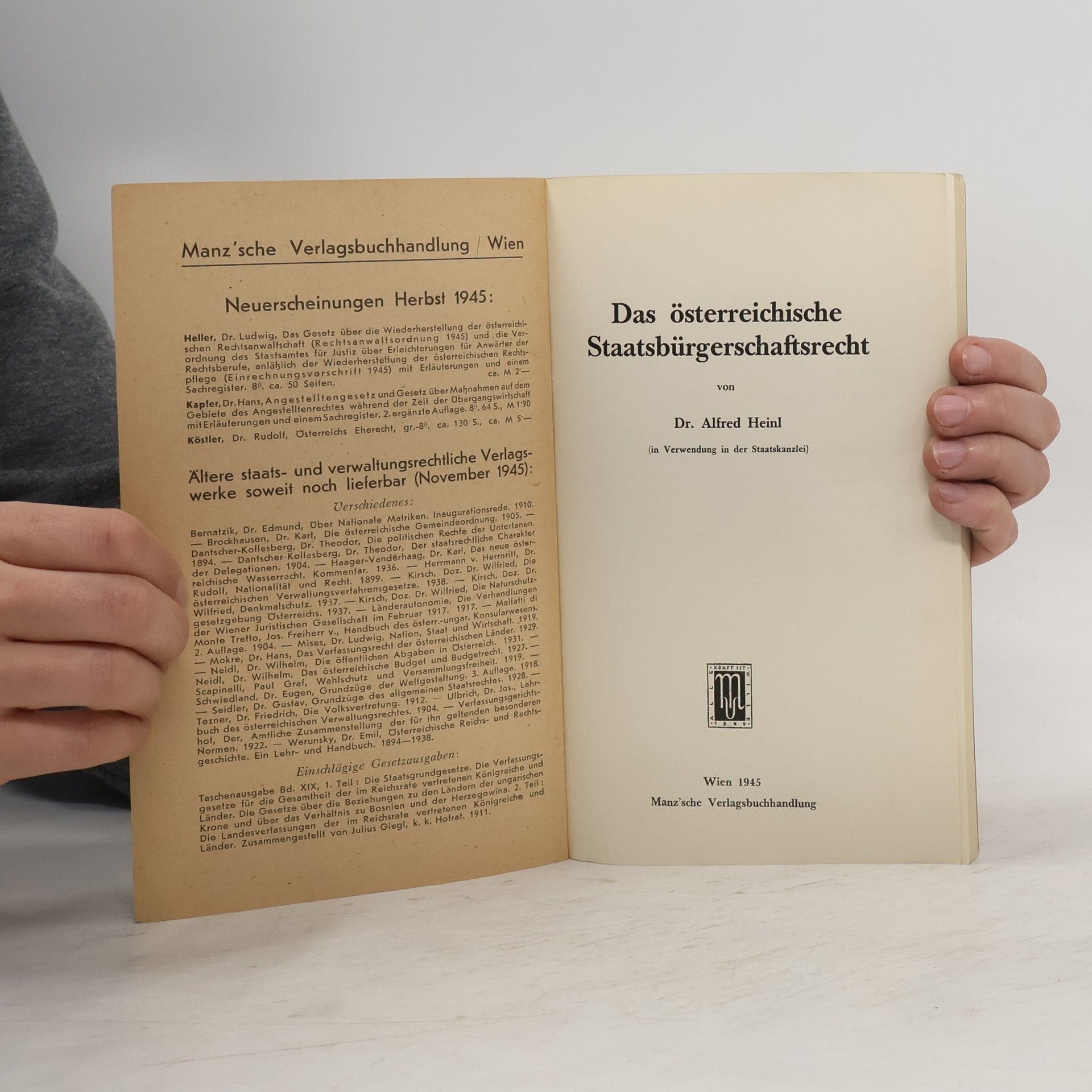 Alfred Heinl Das österreichische Staatsbürgerschaftsrecht