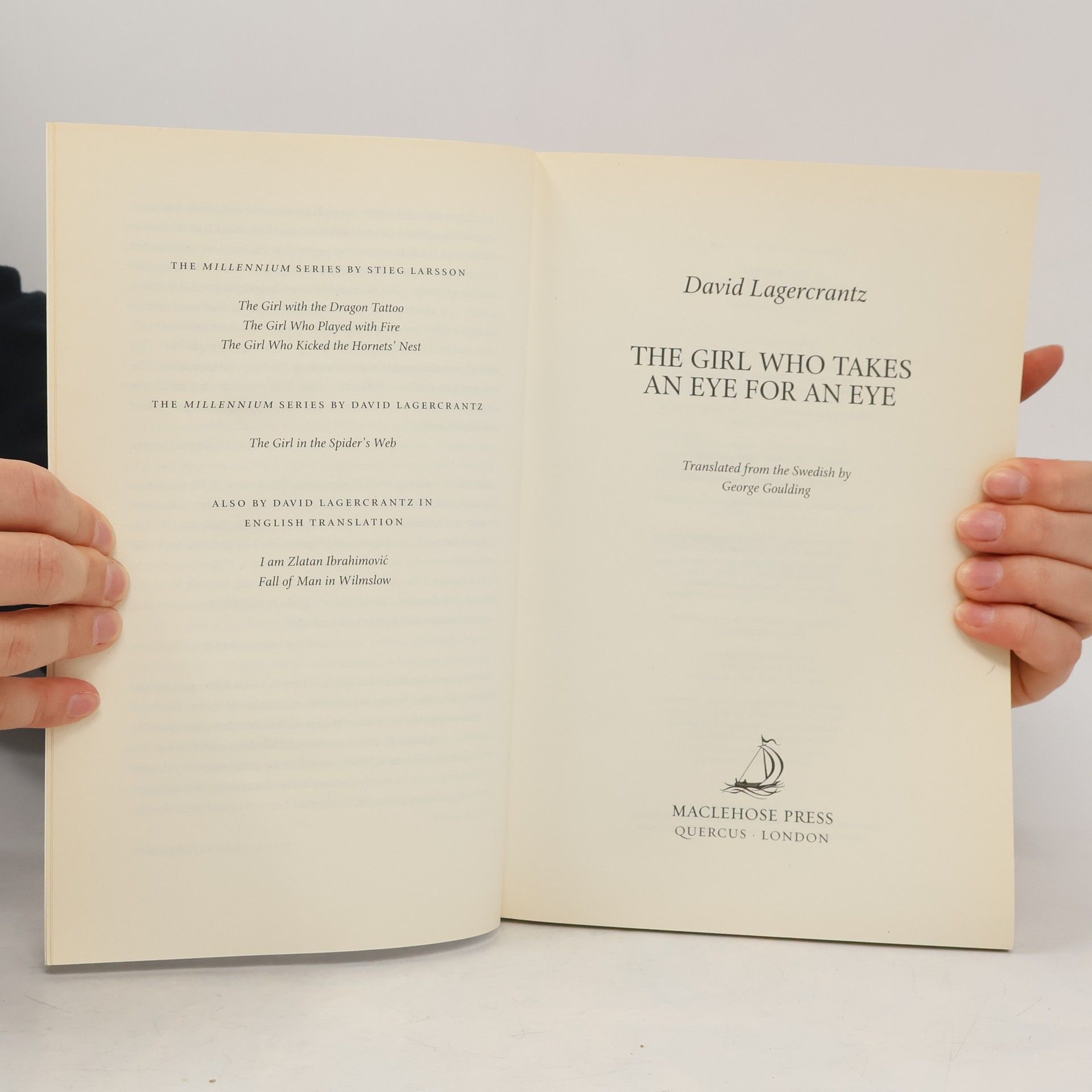 David Lagercrantz The Girl Who Takes an Eye for an Eye