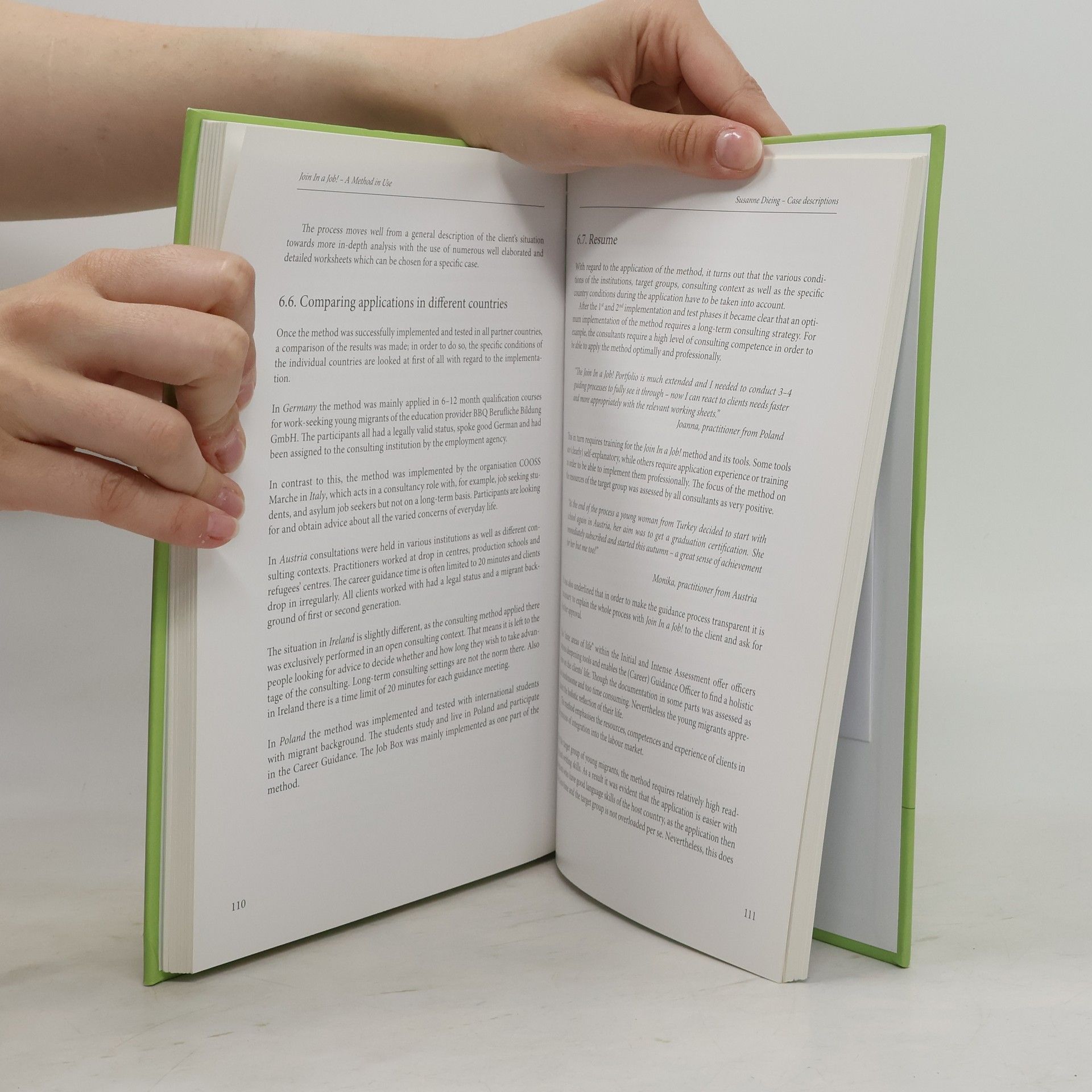 Martina Bechter Join In a Job! Practitioner's Manual. A Career Guidance Method for Migrants