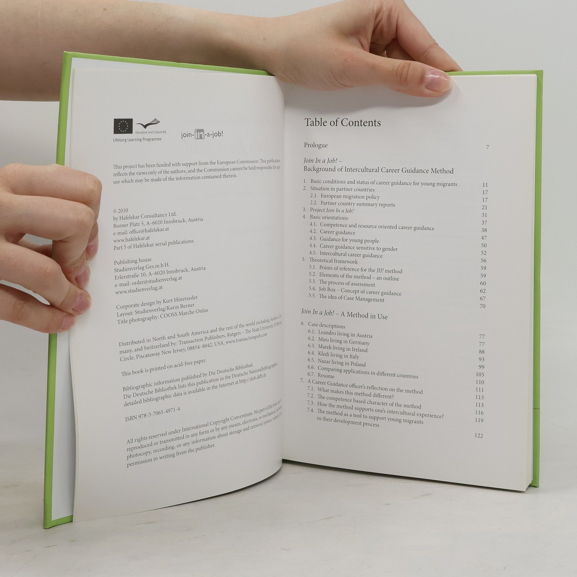 Martina Bechter Join In a Job! Practitioner's Manual. A Career Guidance Method for Migrants