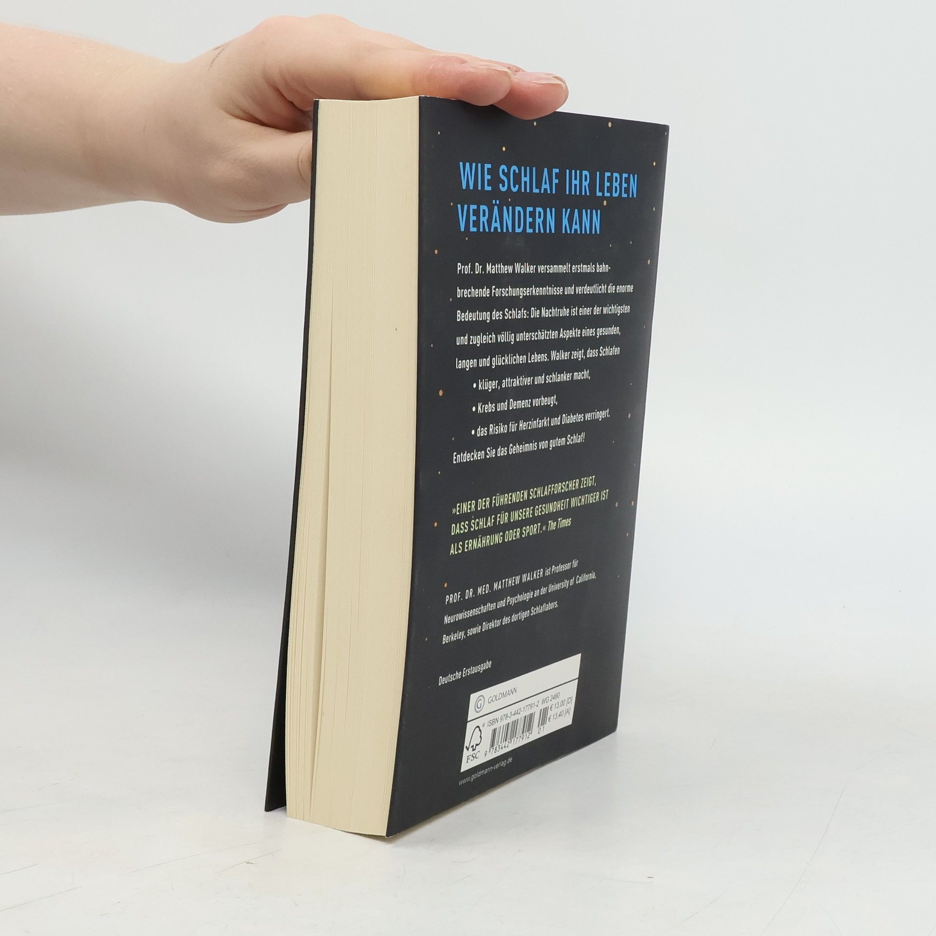 Matthew Walker Das gross Buch vom Schlaf