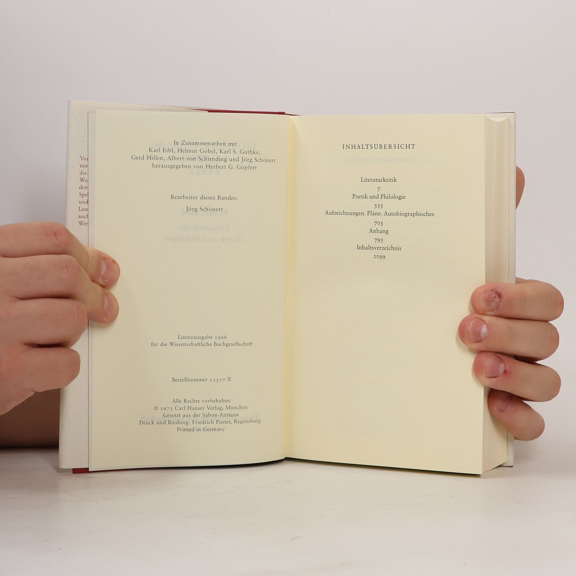 Gotthold Ephraim Lessing Werke V