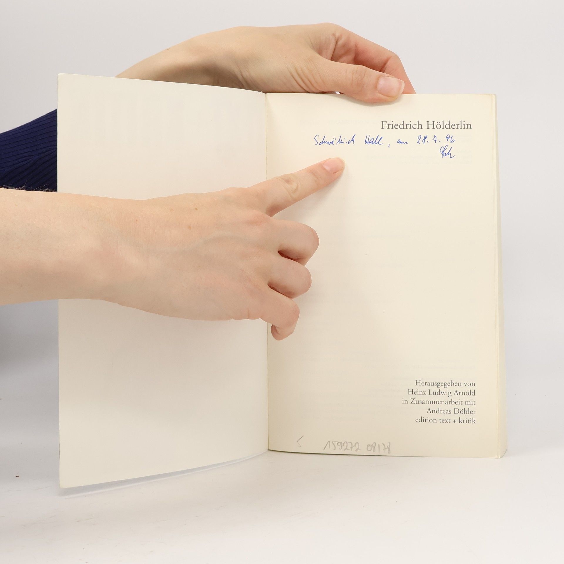 Heinz Ludwig Arnold Text + Kritik - VII/96: Friedrich Hölderlin Sonderband