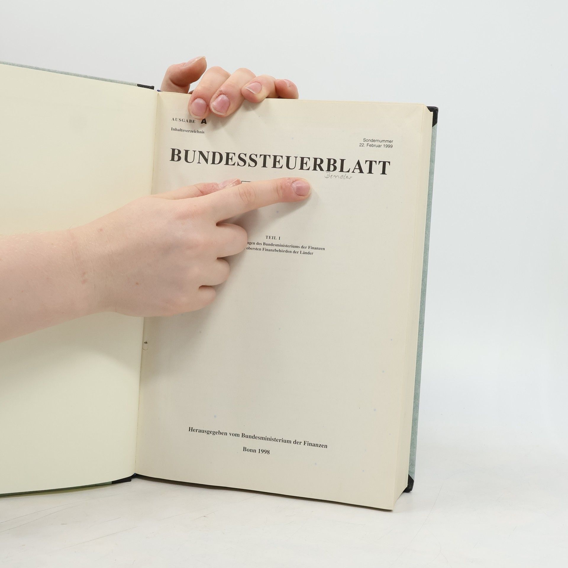 Autores varios Bundessteuerblatt 1