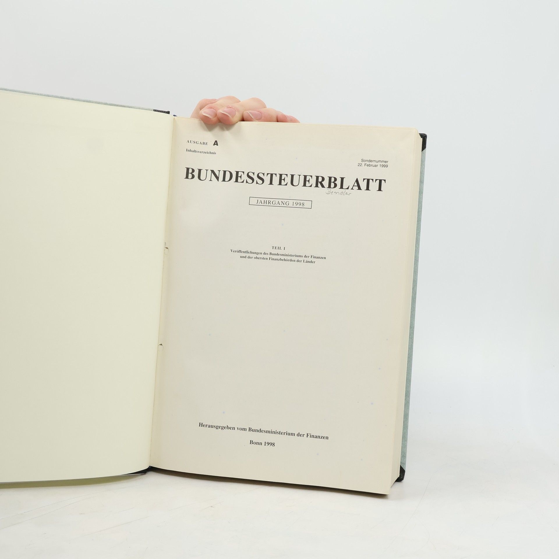 Autores varios Bundessteuerblatt 1