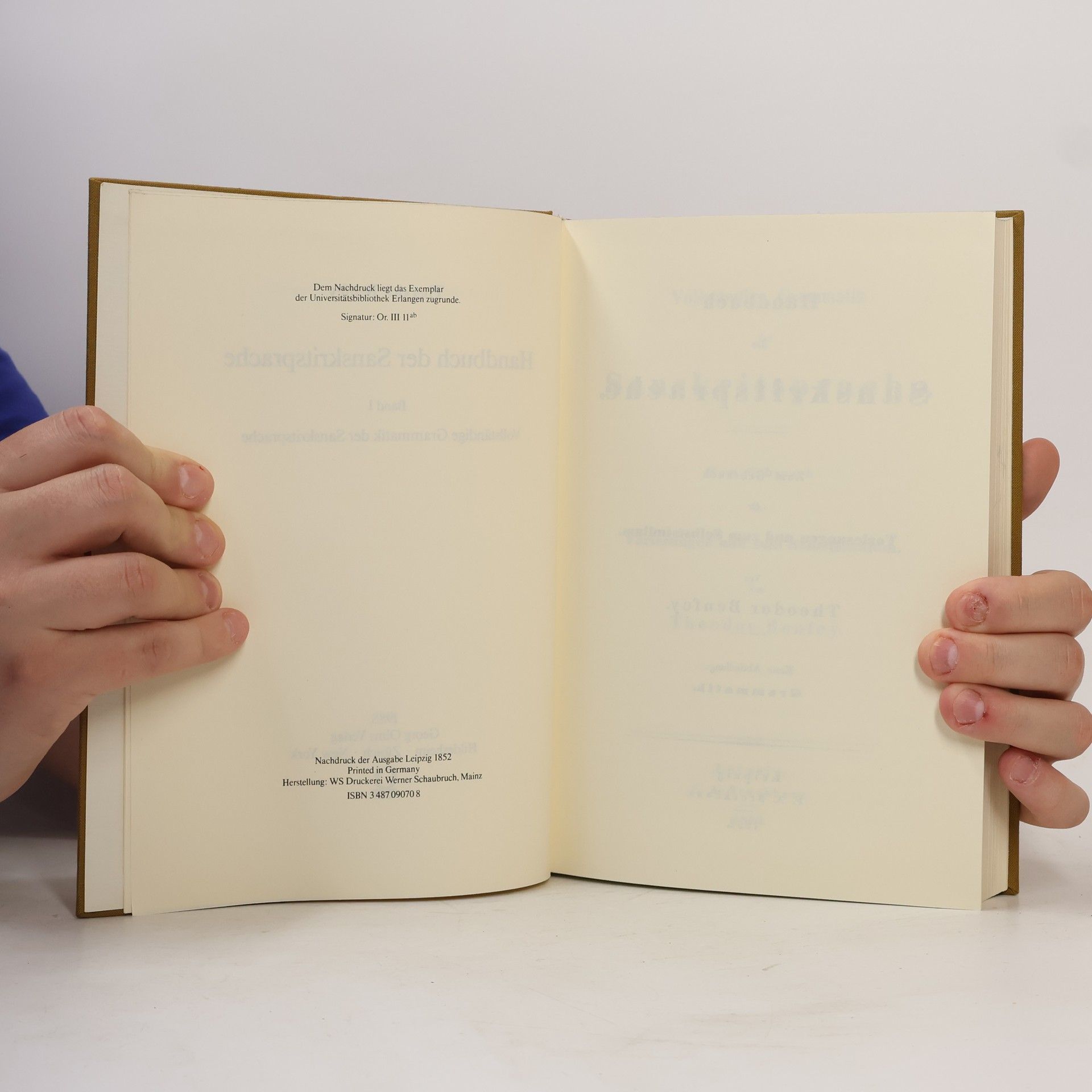 Theodor Benfey Handbuch der Sanskritsprache 1