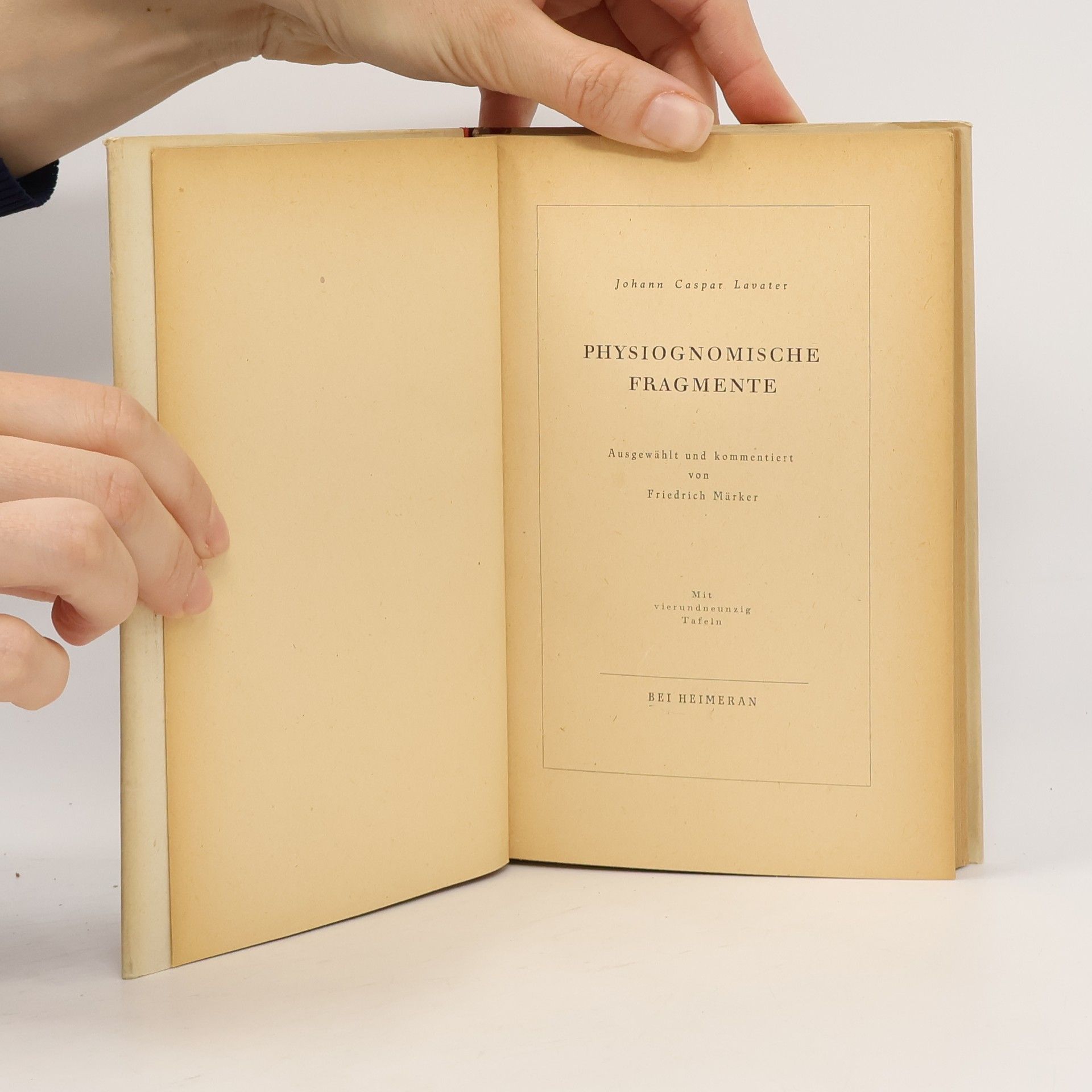 Johann Kaspar Lavater Physiognomische Fragmente