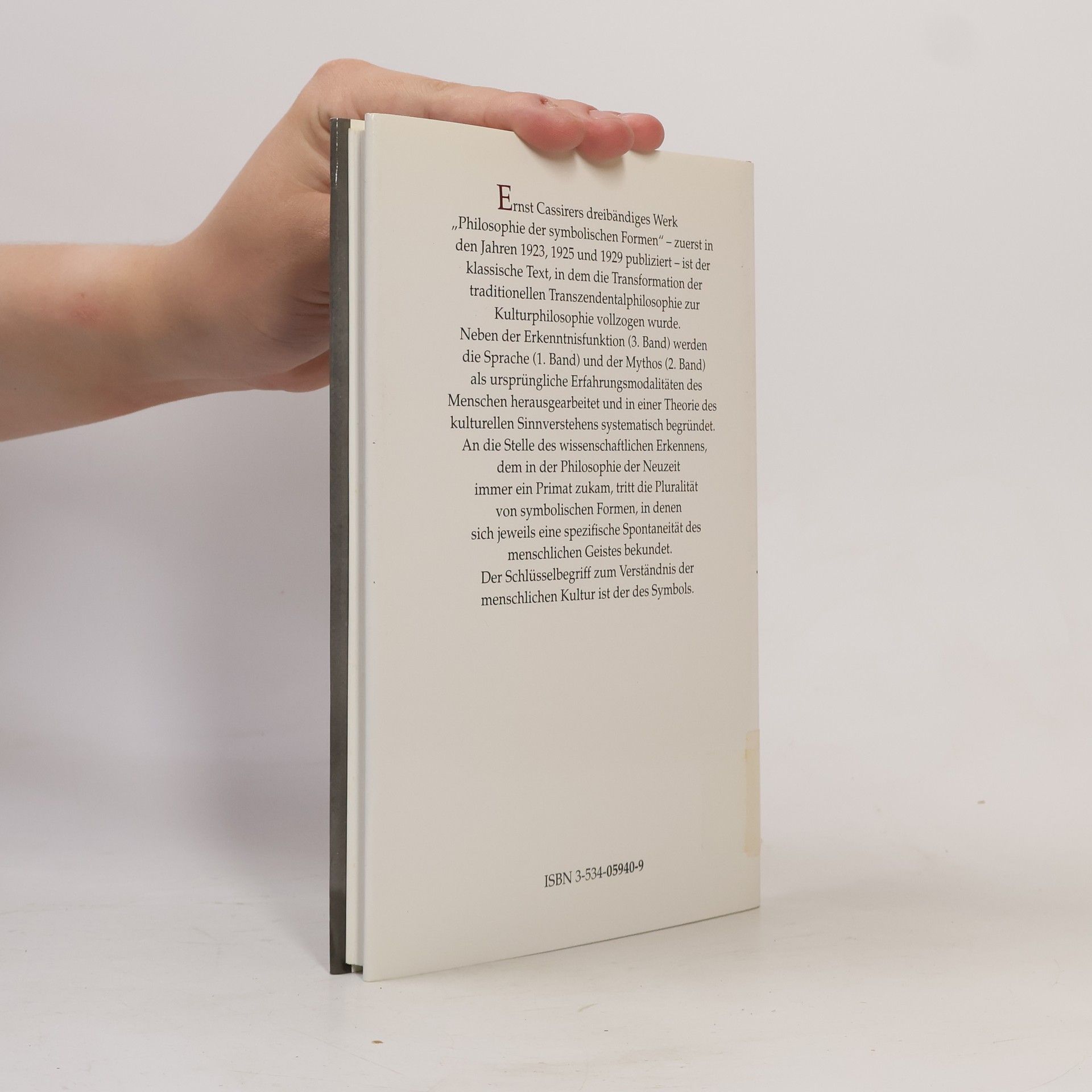 Ernst Cassirer Philosophie der symbolischen Formen