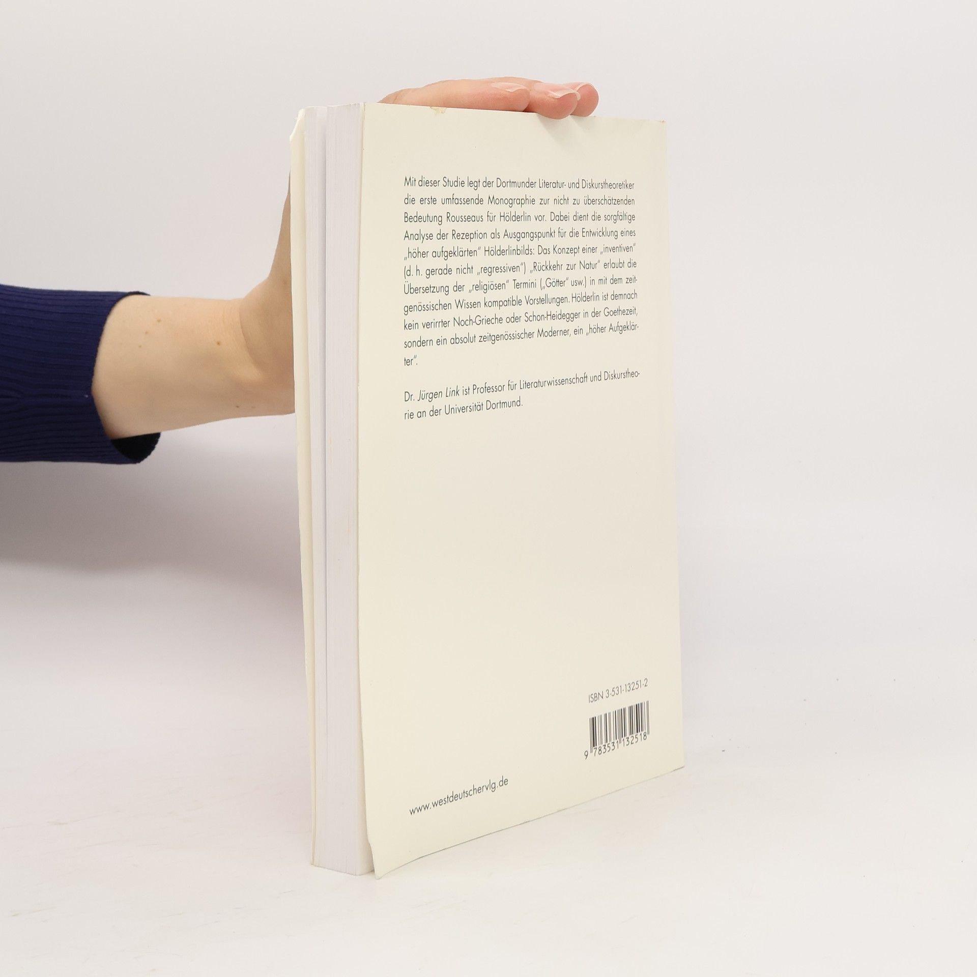 Jürgen Link Hölderlin-Rousseau: inventive Rückkehr