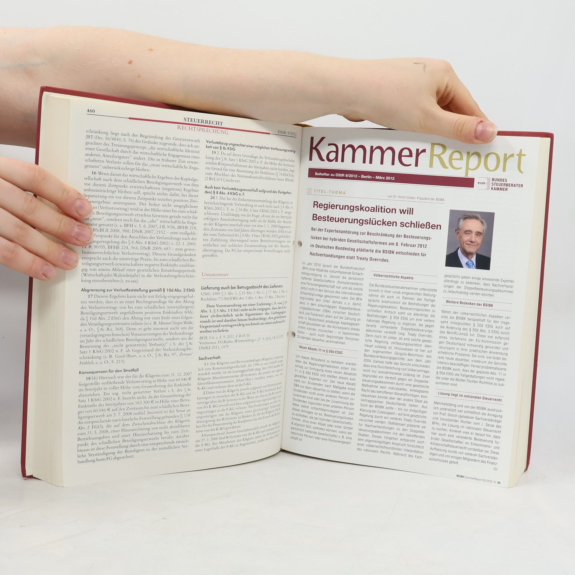 Autorenkollektiv Deutsches Steuerrecht 2012/I
