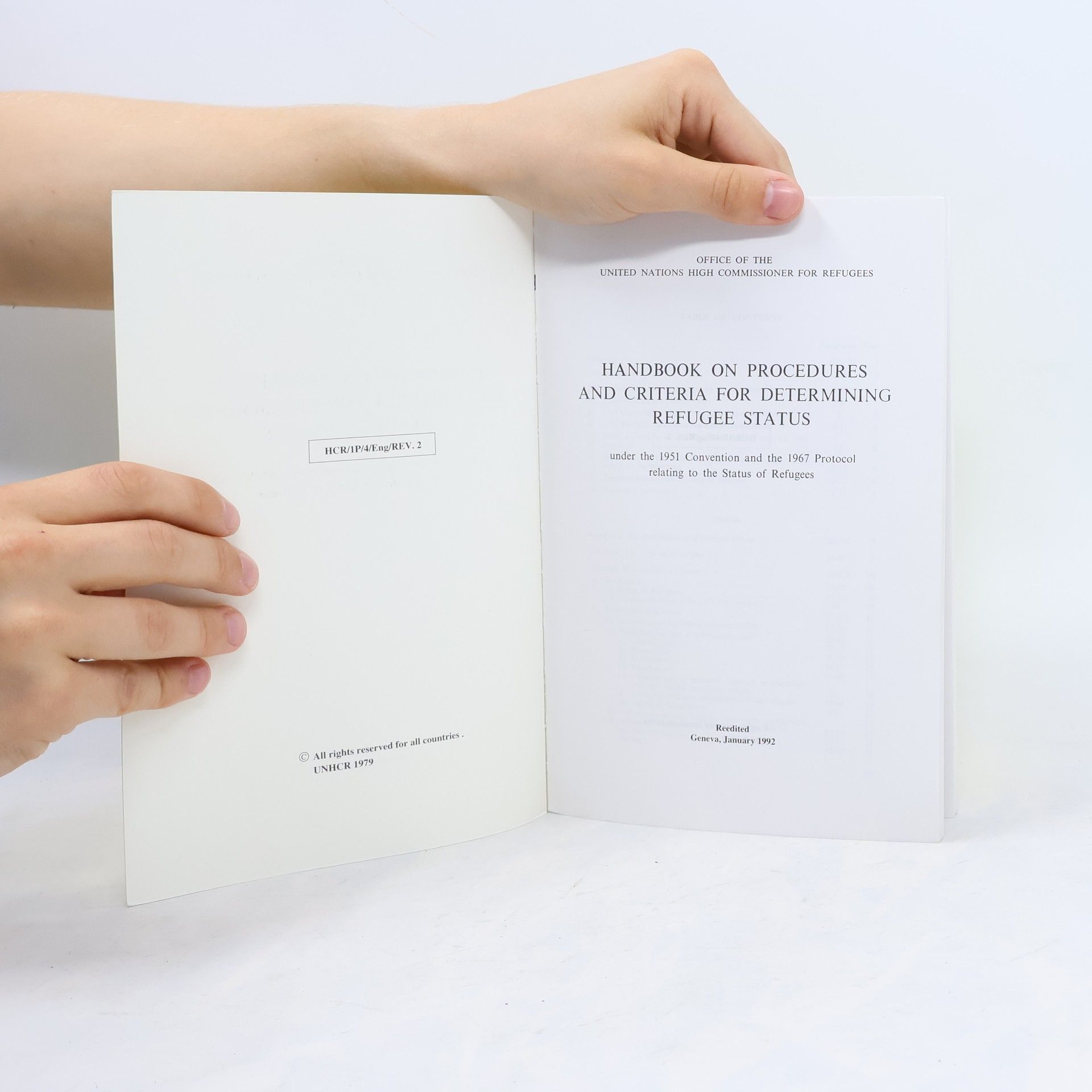 Collectif d'auteurs Handbook on procedures and criteria for determining refugee status