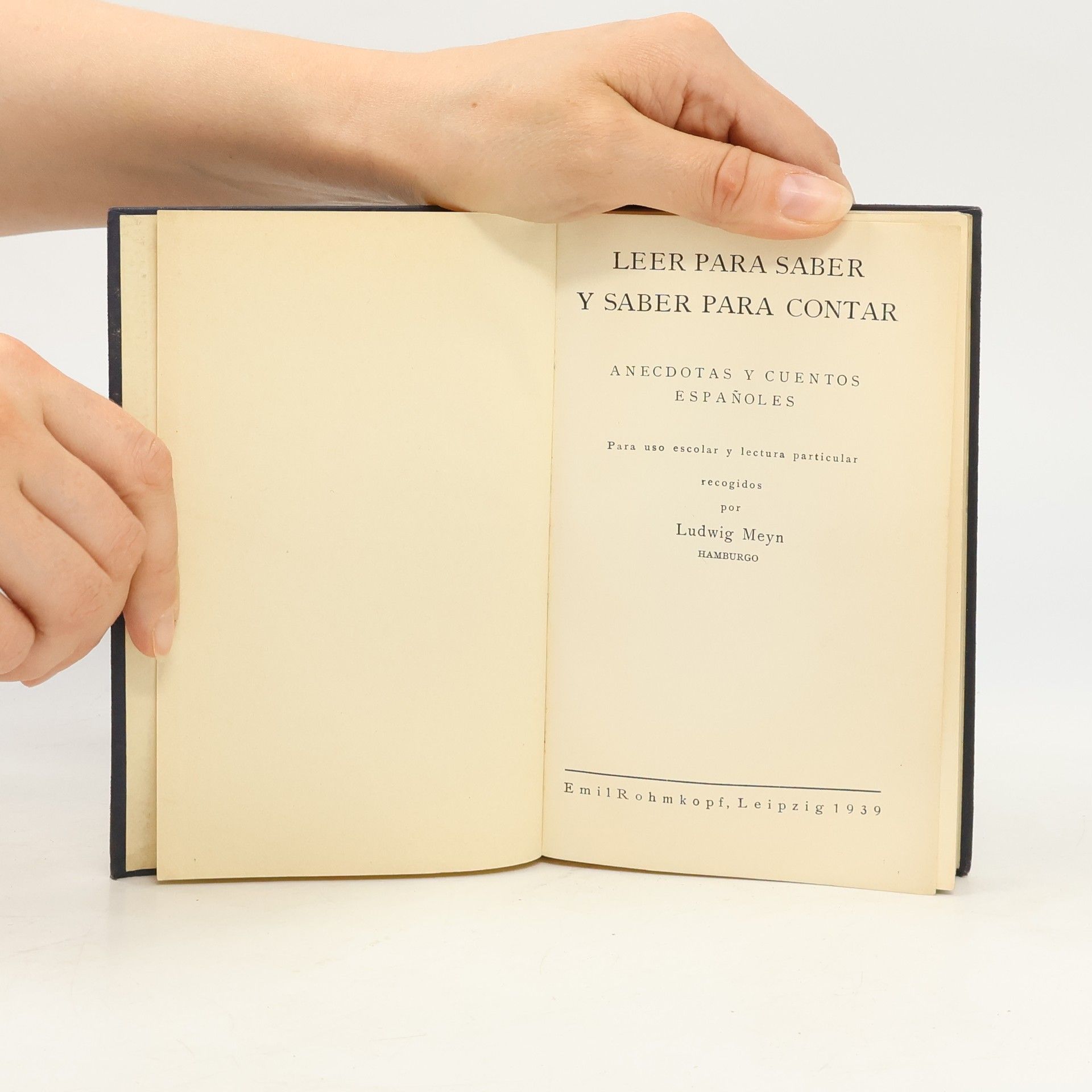 Ludwig Meyn Leer para saber y saber para contar