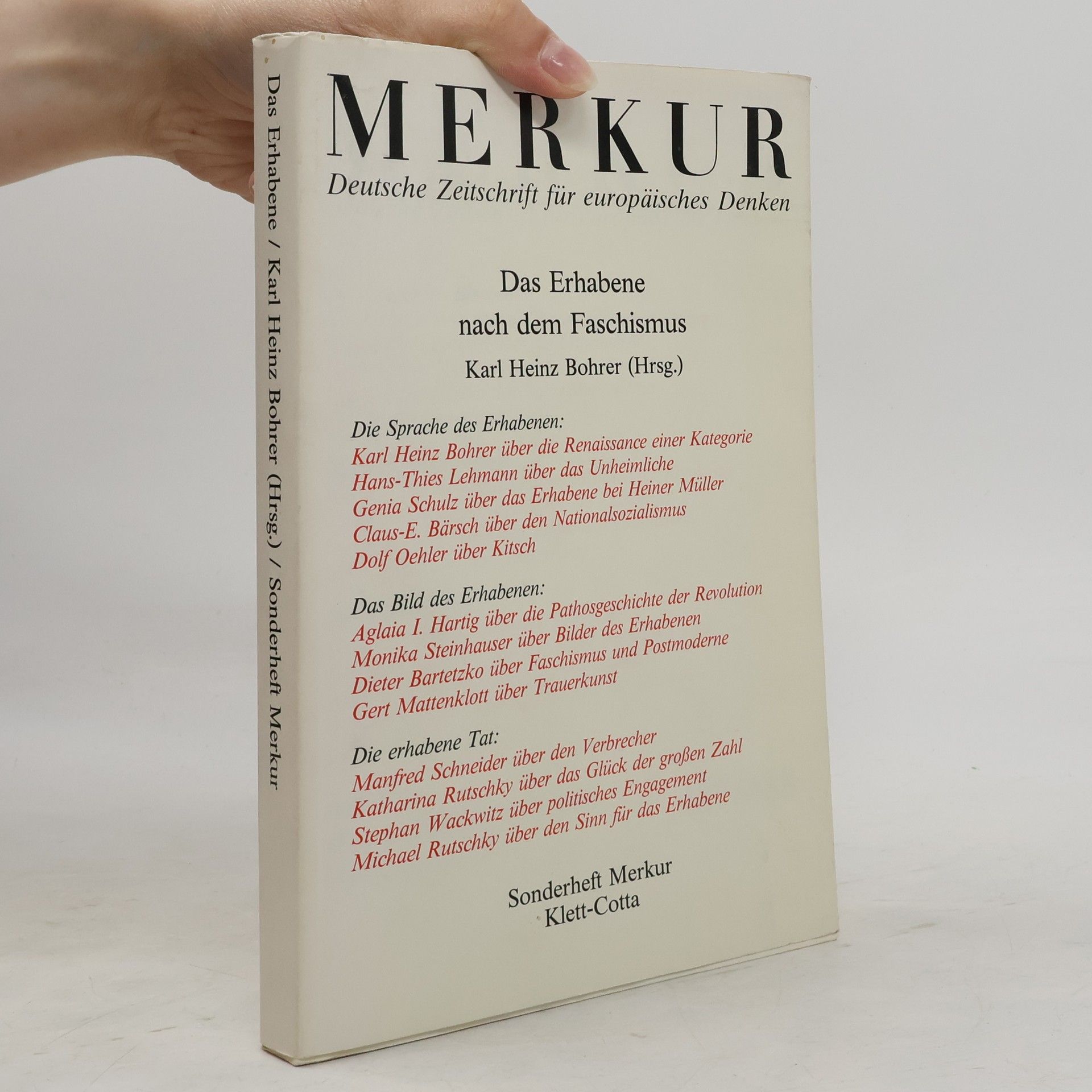 Merkur: Das Erhabene nach dem Faschismus Sonderheft