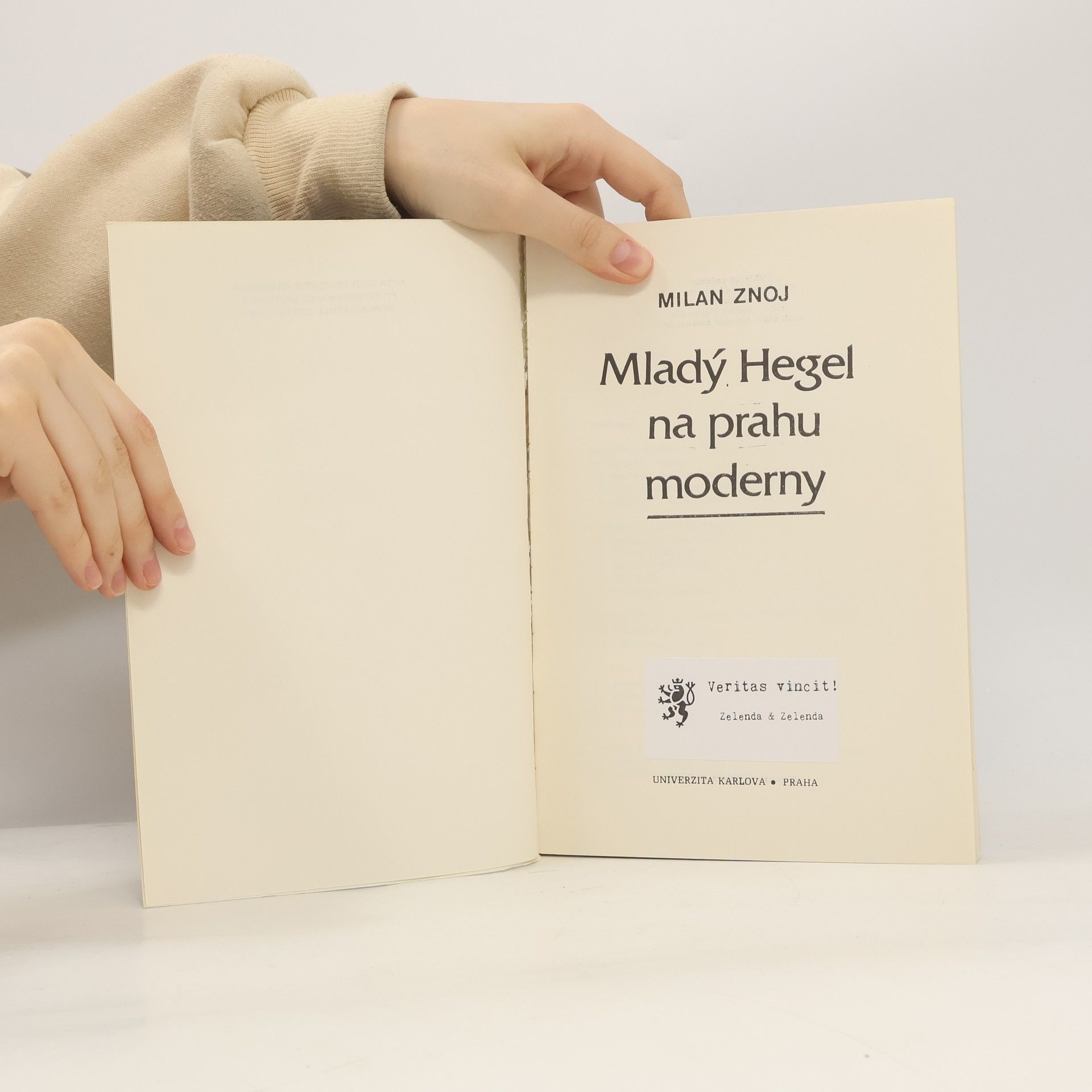 Milan Znoj Mladý Hegel na prahu moderny