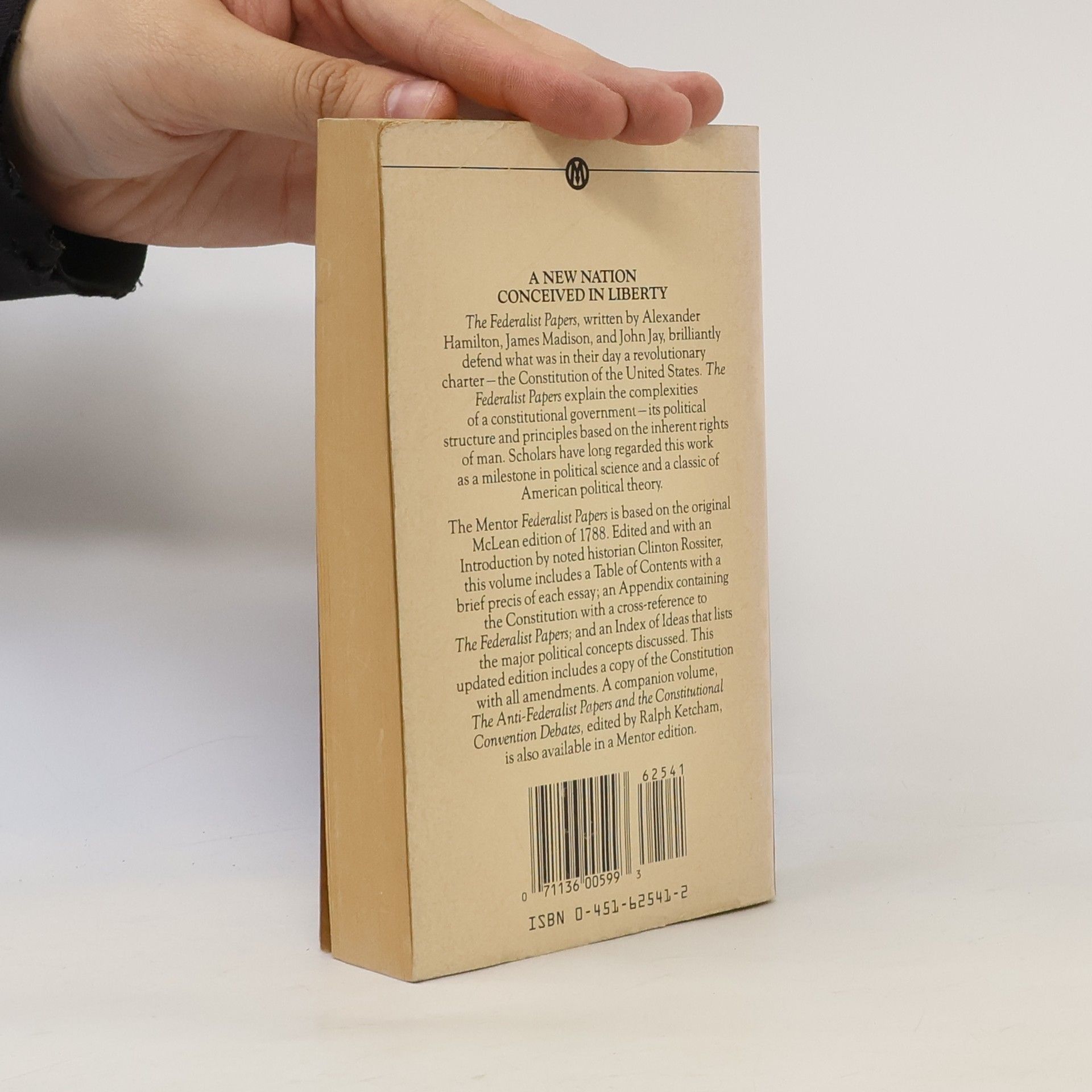 Alexander Hamilton Mentor Book - Mt328: The Federalist Papers