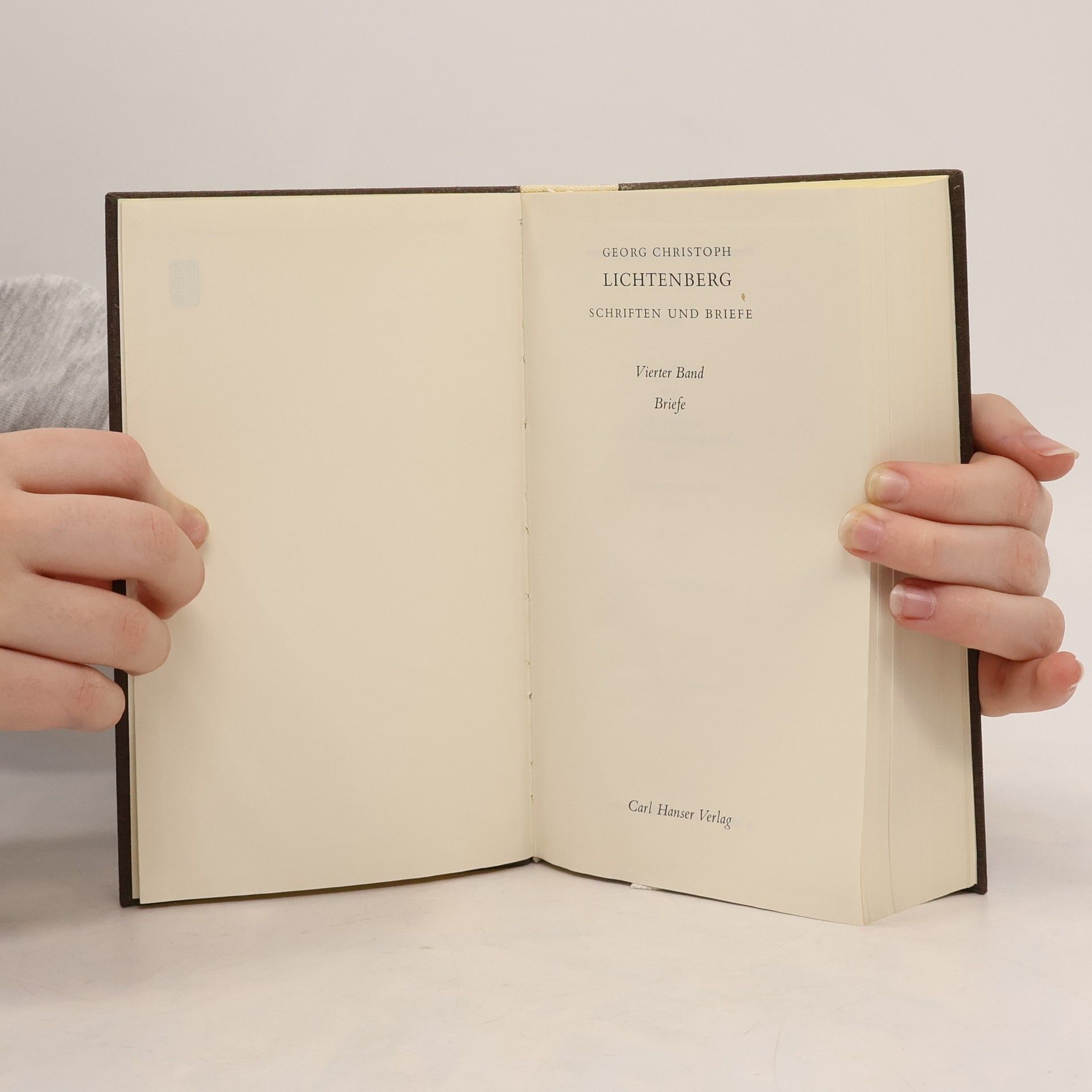Georg Christoph Lichtenberg Schriften und Briefe IV.