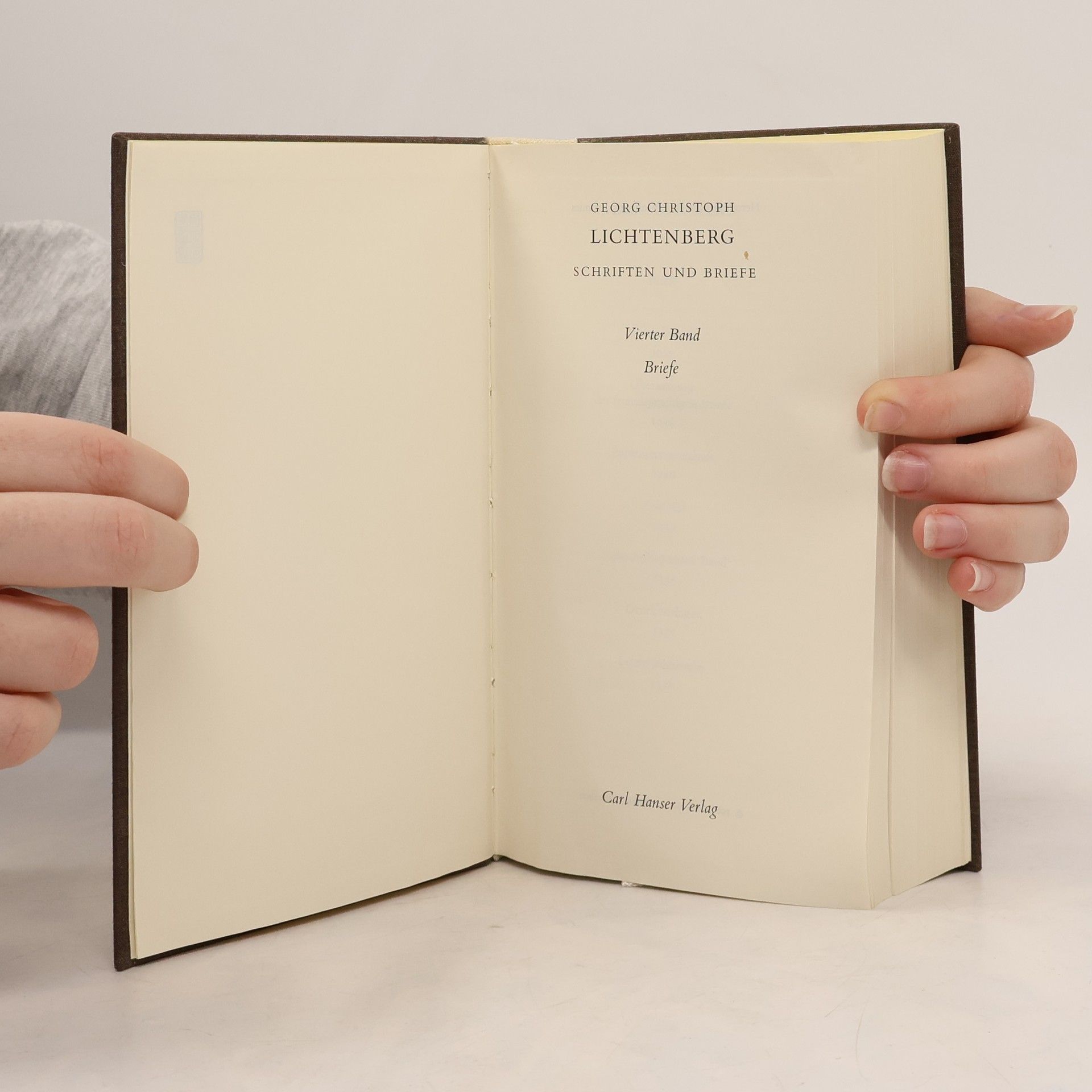 Georg Christoph Lichtenberg Schriften und Briefe IV.