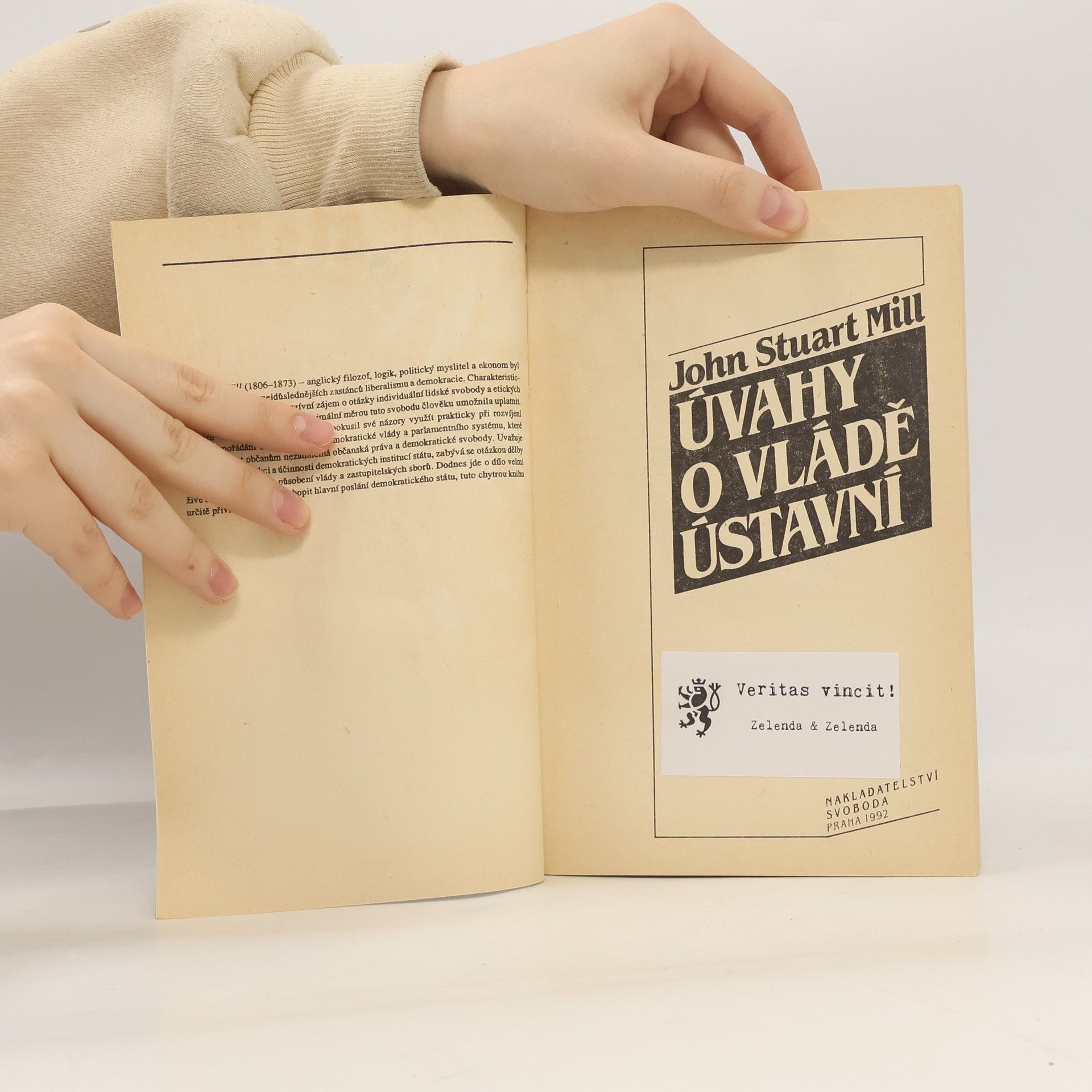 John Stuart Mill Úvahy o vládě ústavní