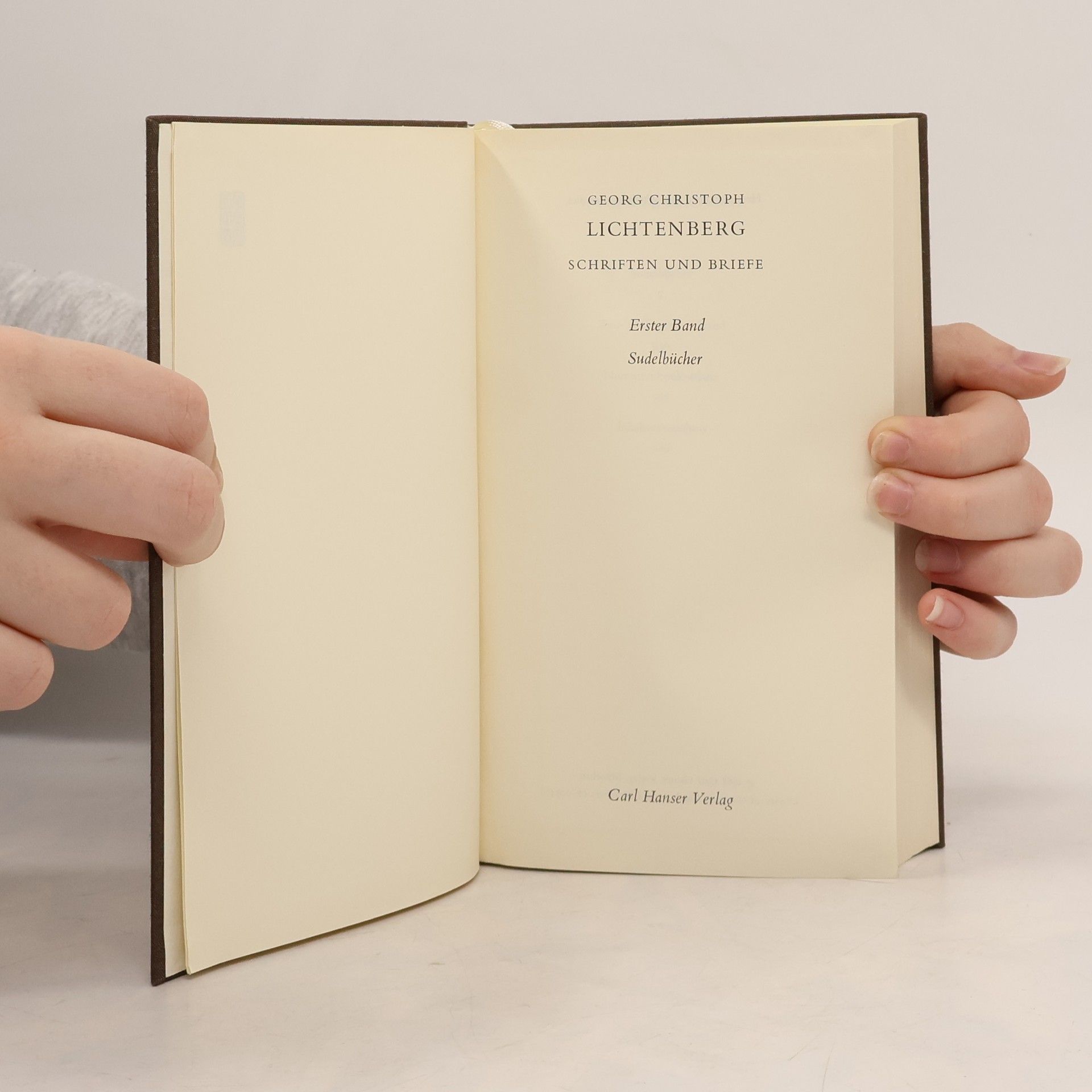 Georg Christoph Lichtenberg Schriften und Briefe 1