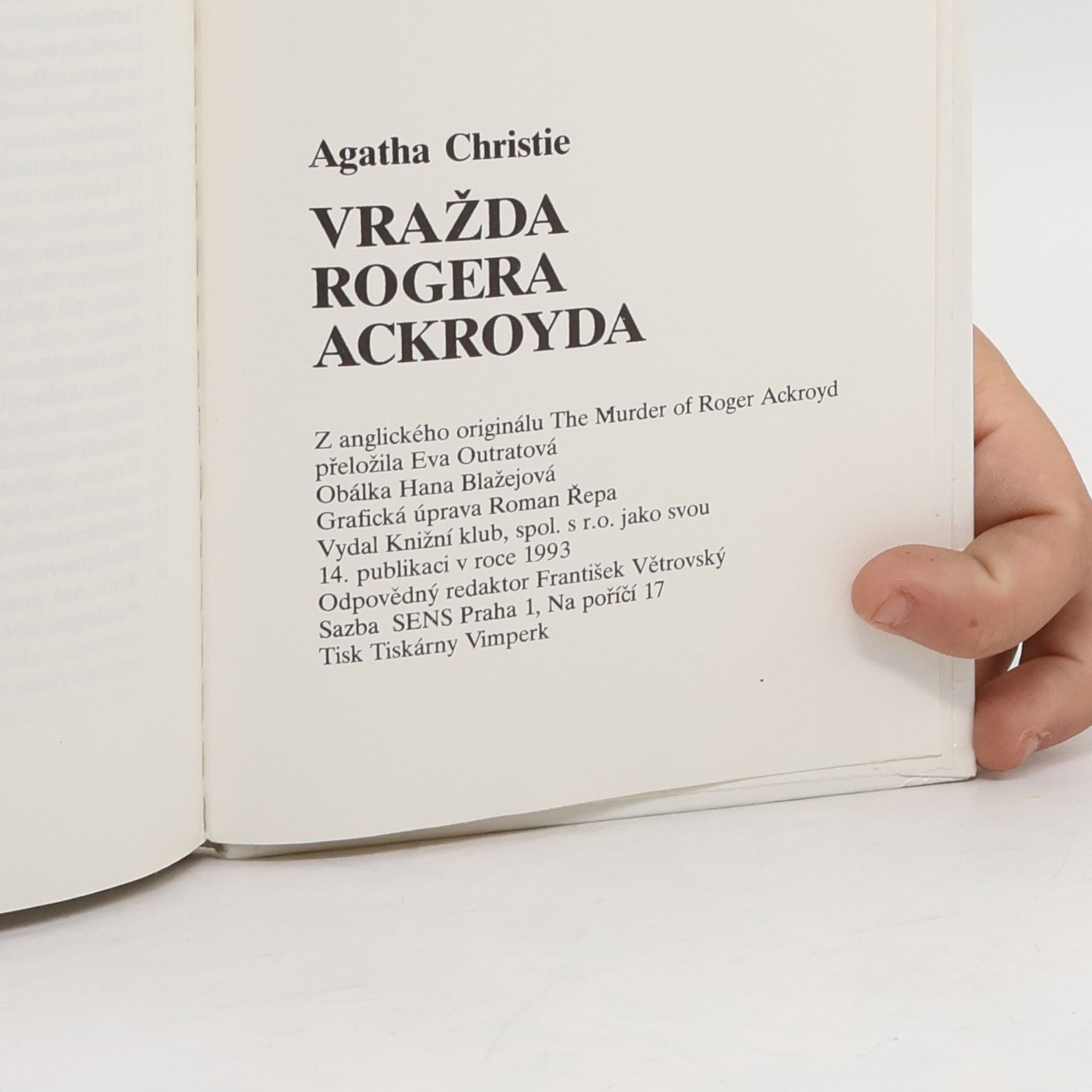 Agatha Christie Vražda Rogera Ackroyda