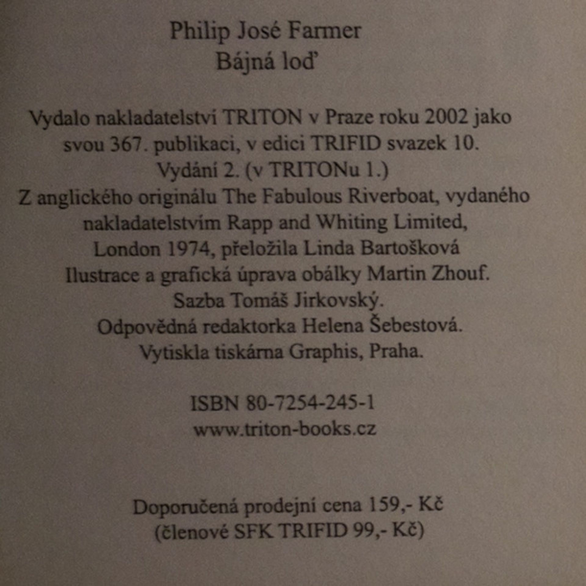 Philip José Farmer Svět řeky. Bájná loď