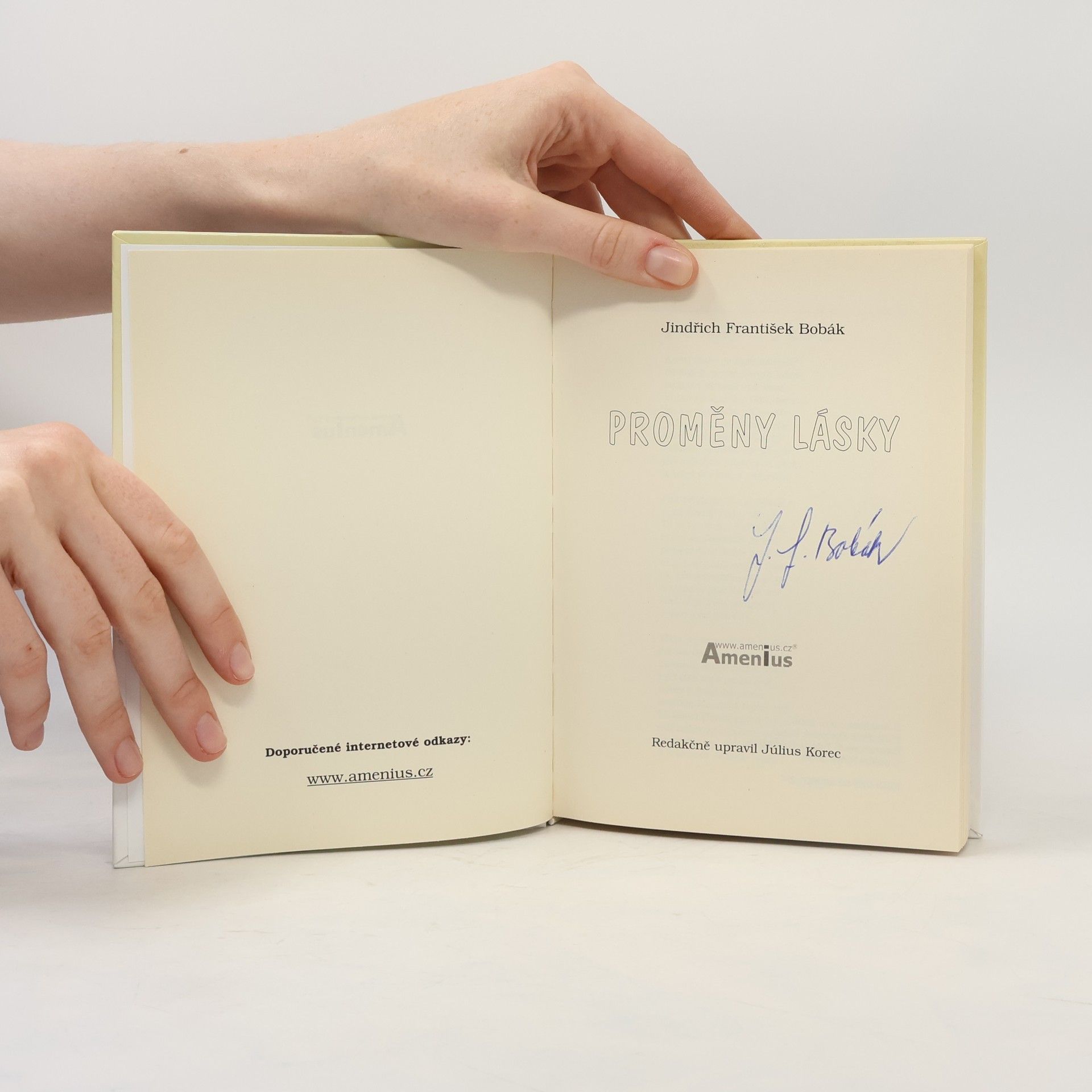Jindřich František Bobák Proměny lásky