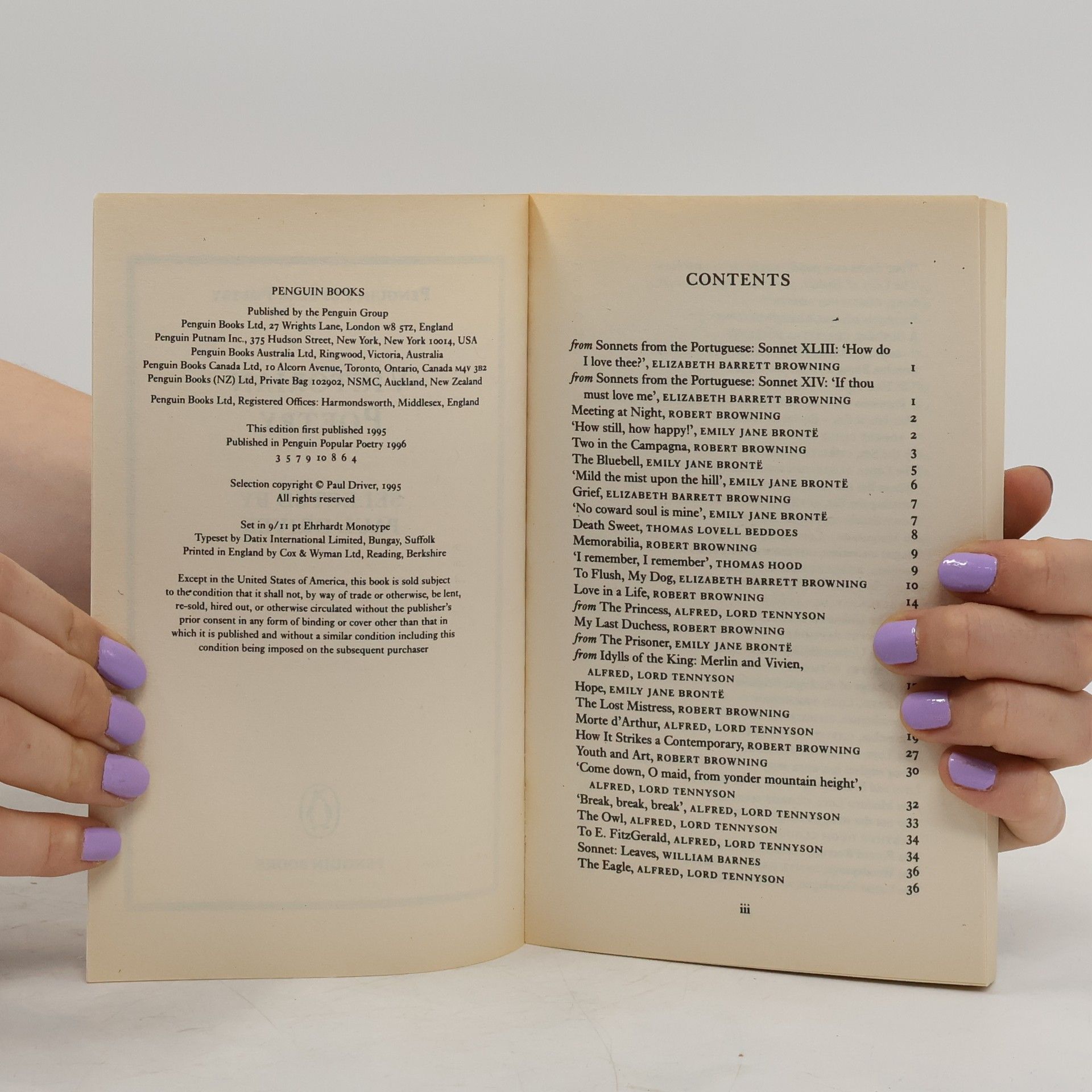 Paul Driver Victorian Poetry