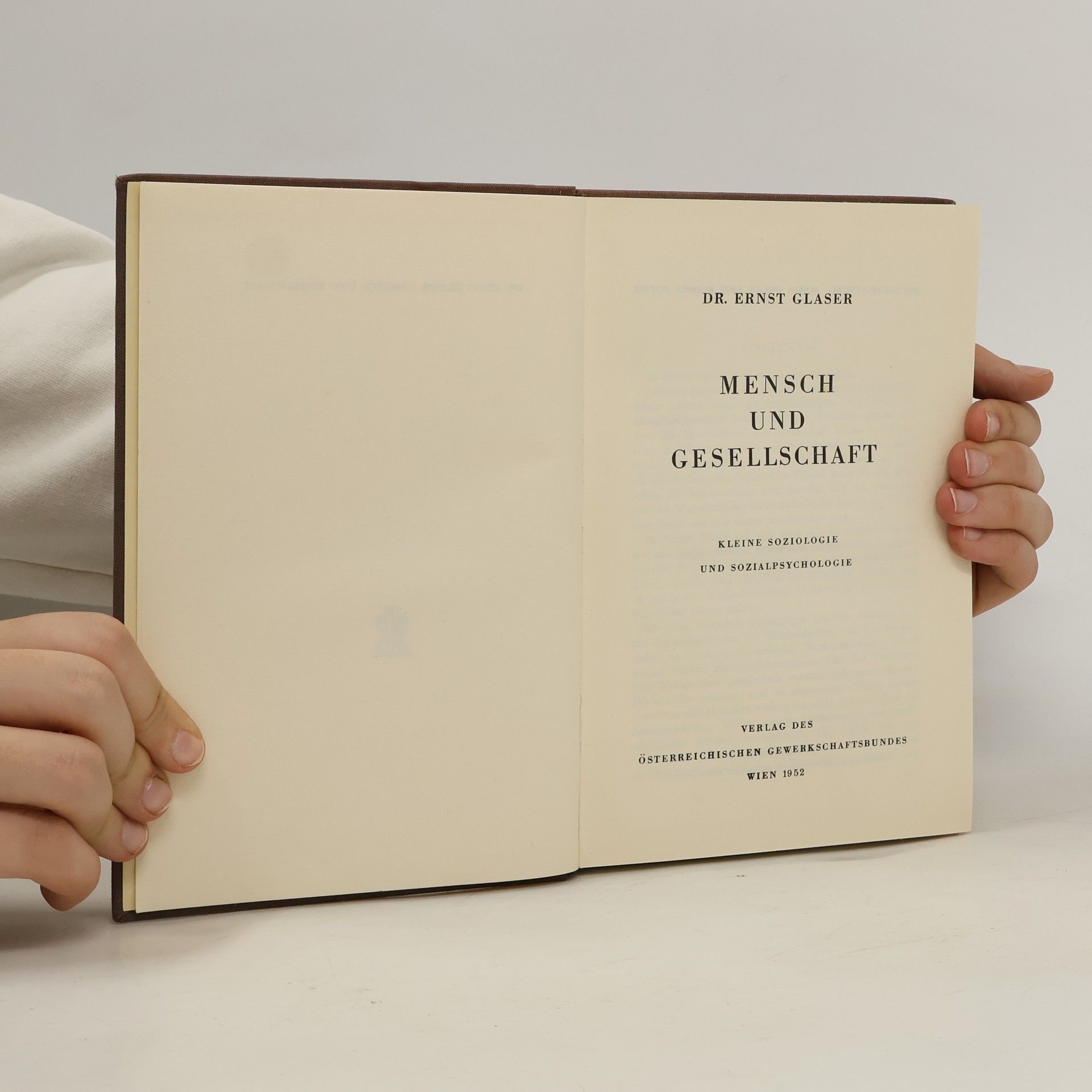 Glaeser Ernst Mensch und Gesellschaft