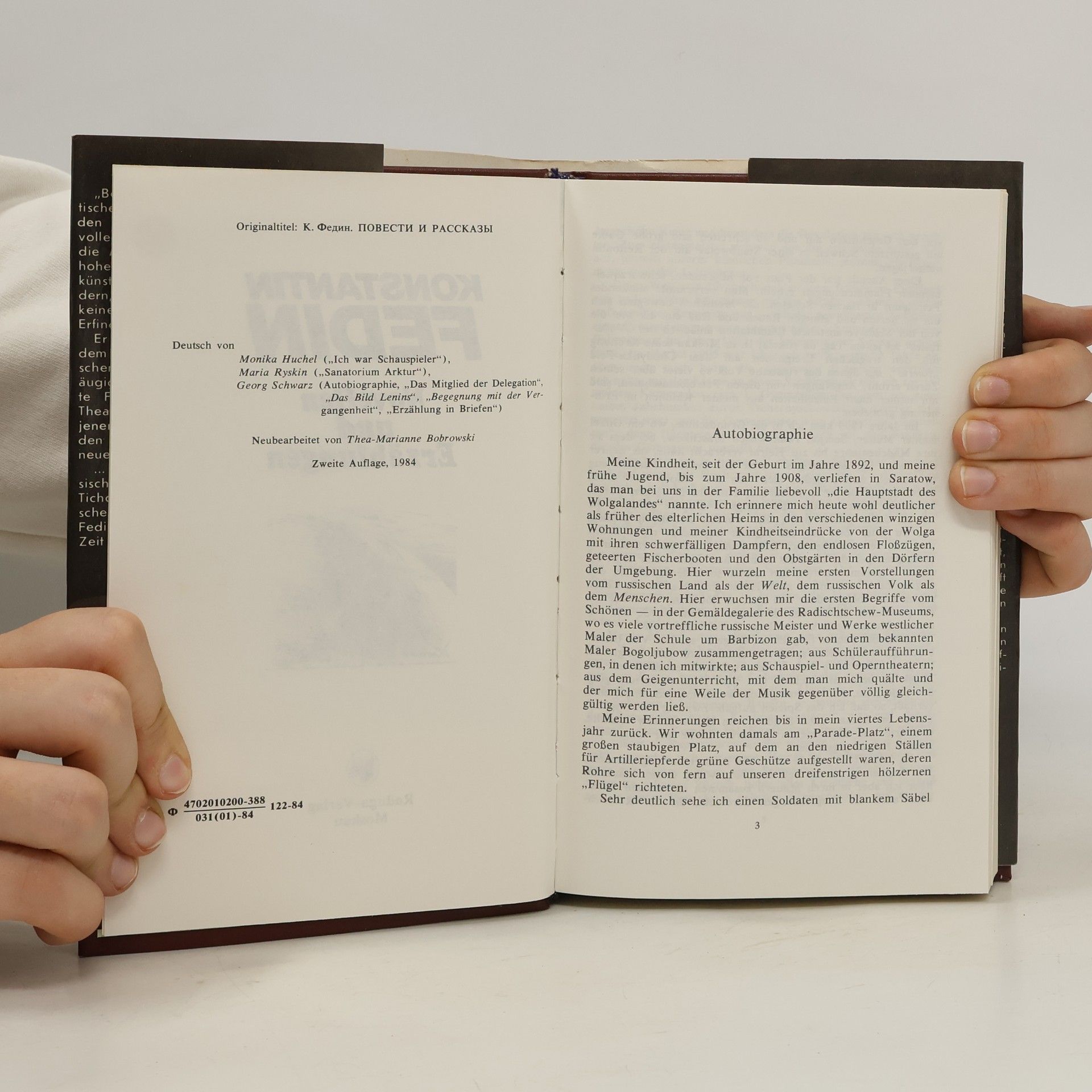 Konstantin Fedin Novellen und Erzählungen